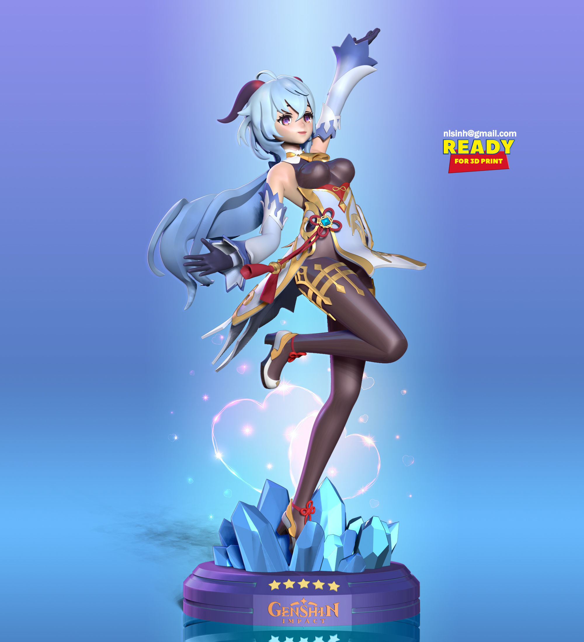 Ganyu - Genshin Impact Fanart 3D print model_11