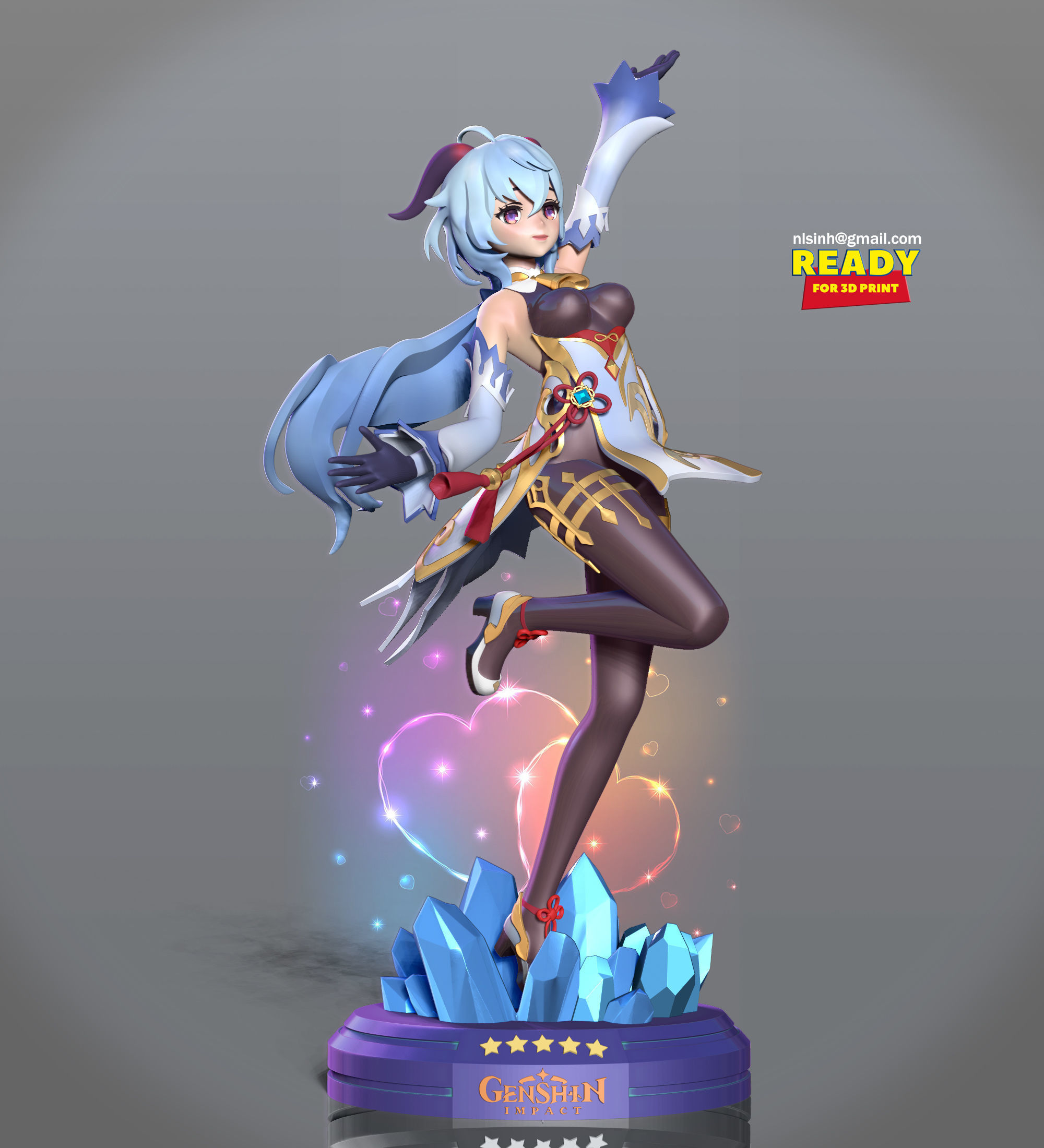 Ganyu - Genshin Impact Fanart 3D print model_7