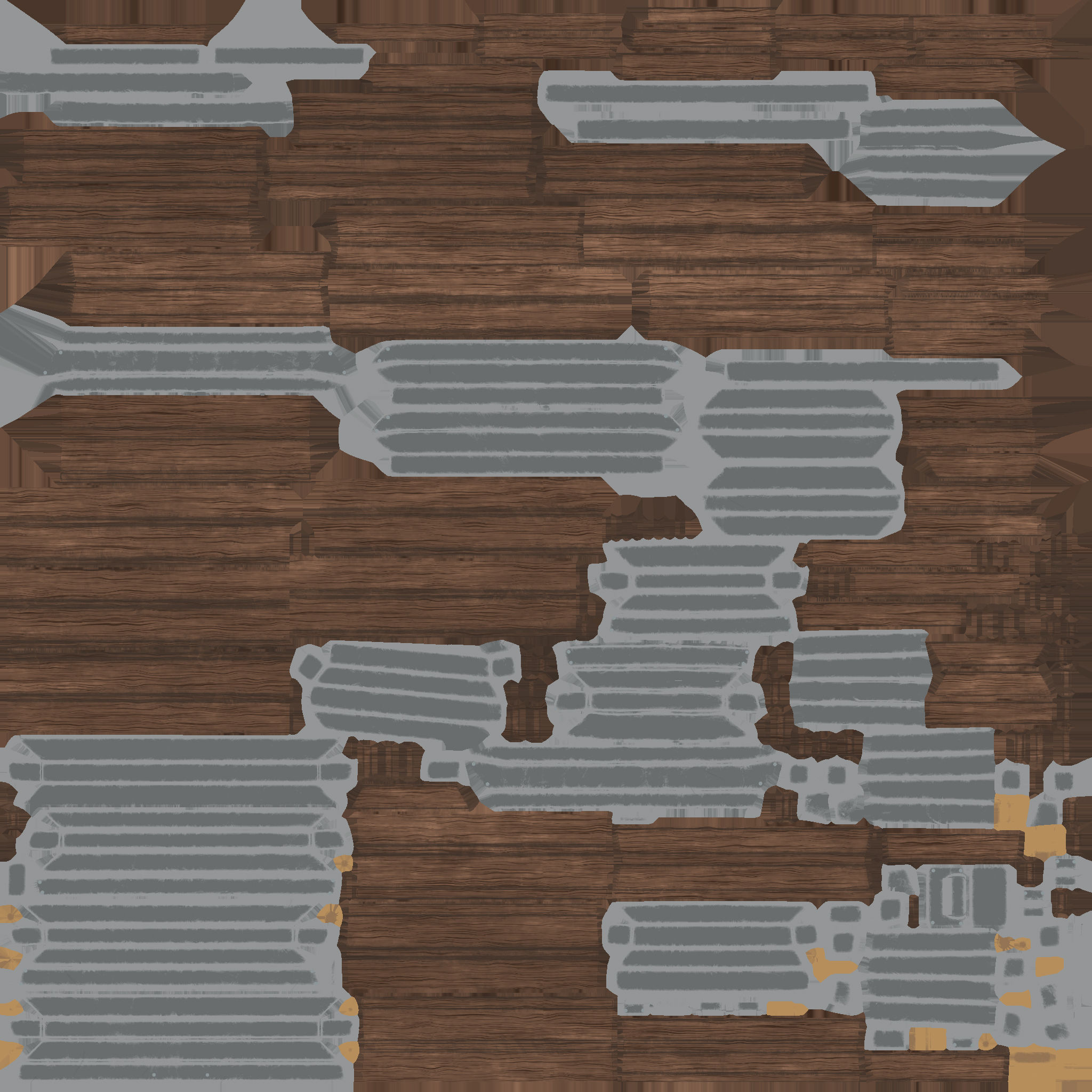 Wooden Chest Low-poly 3D model_2