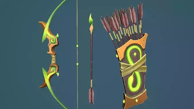 Snake bow and quiver