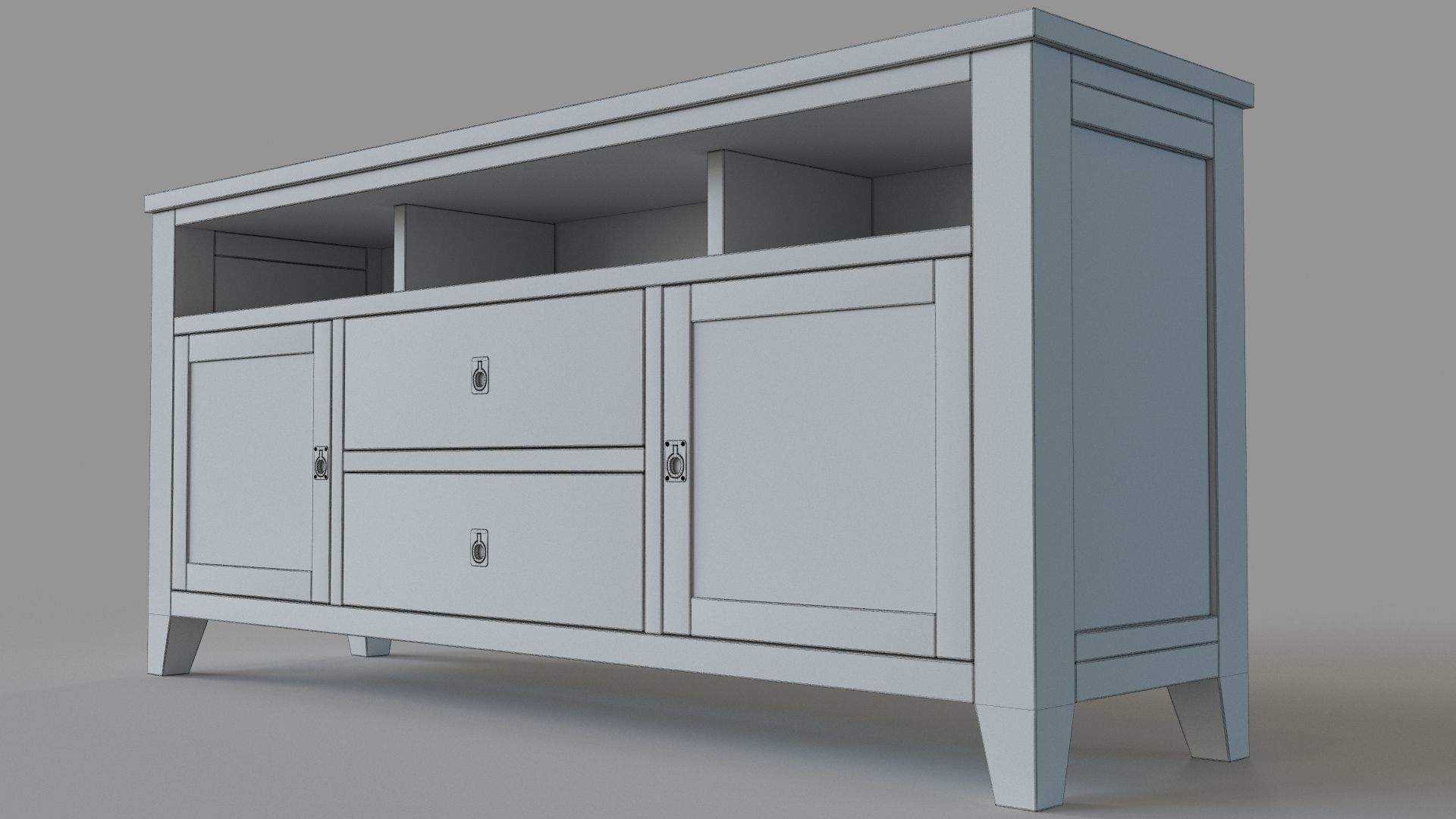 Kona Grove 70 Media Unit By Jofran 3D model_5