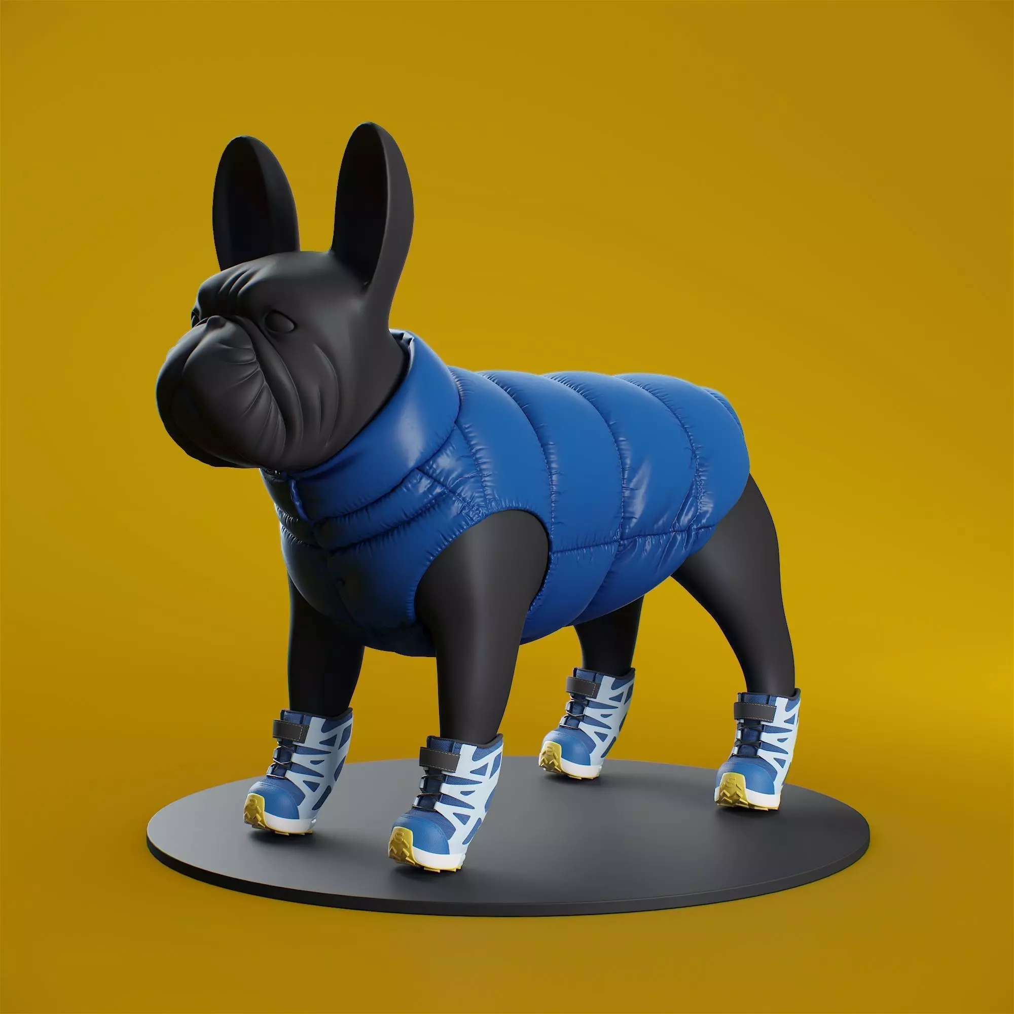 Mondog pet outfitters poldo dog couture with Salomon Cross Shoes 3D model