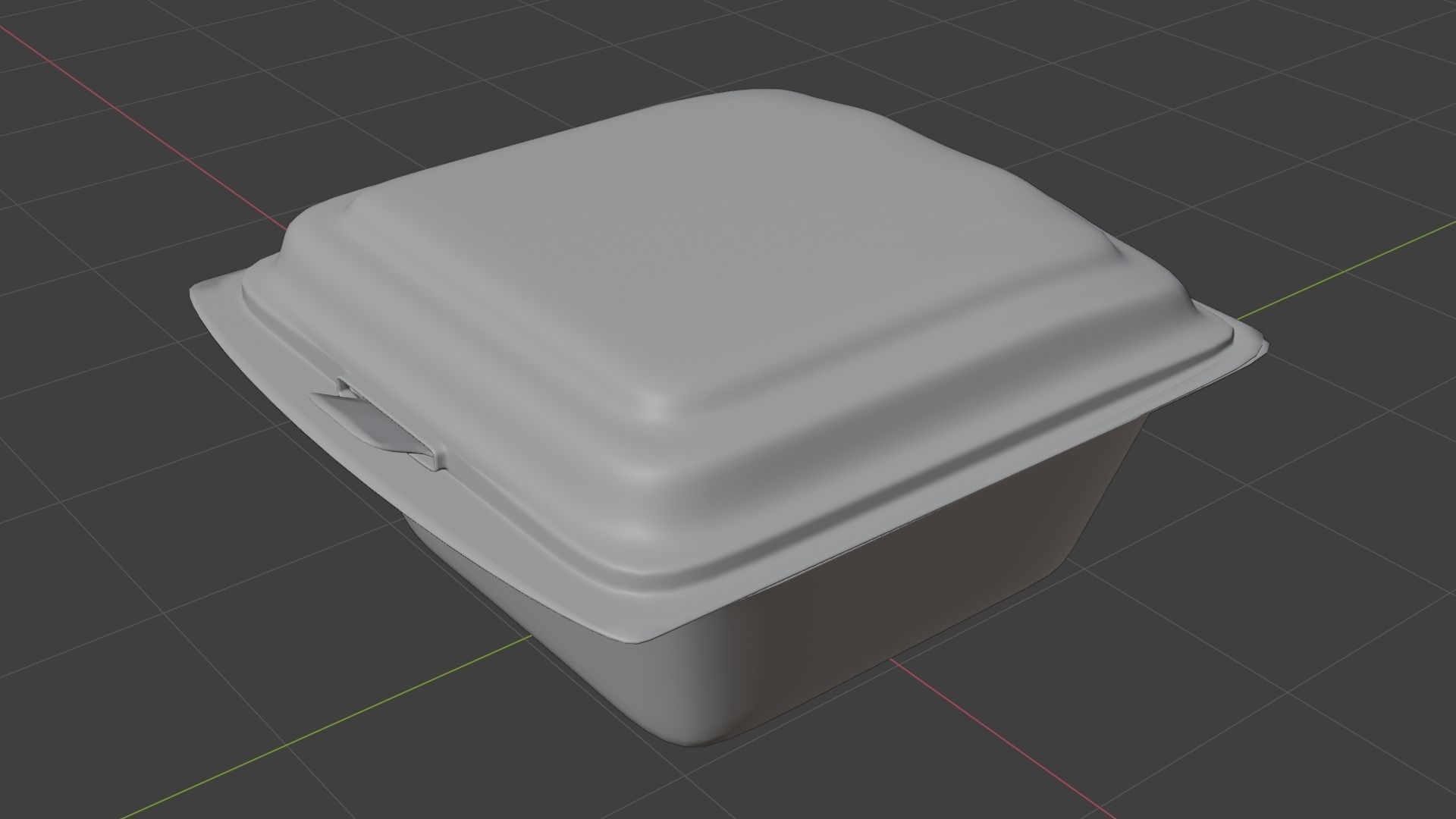 Foam food container with armature 3D model_6