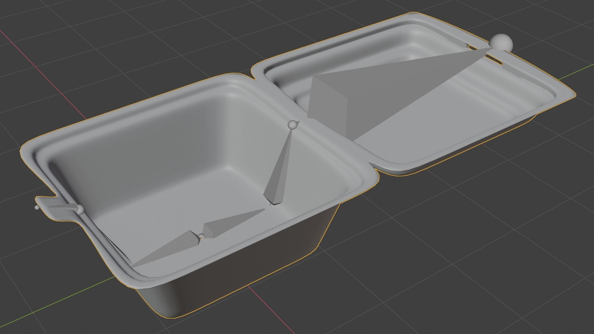 Foam food container with armature 3D model_13