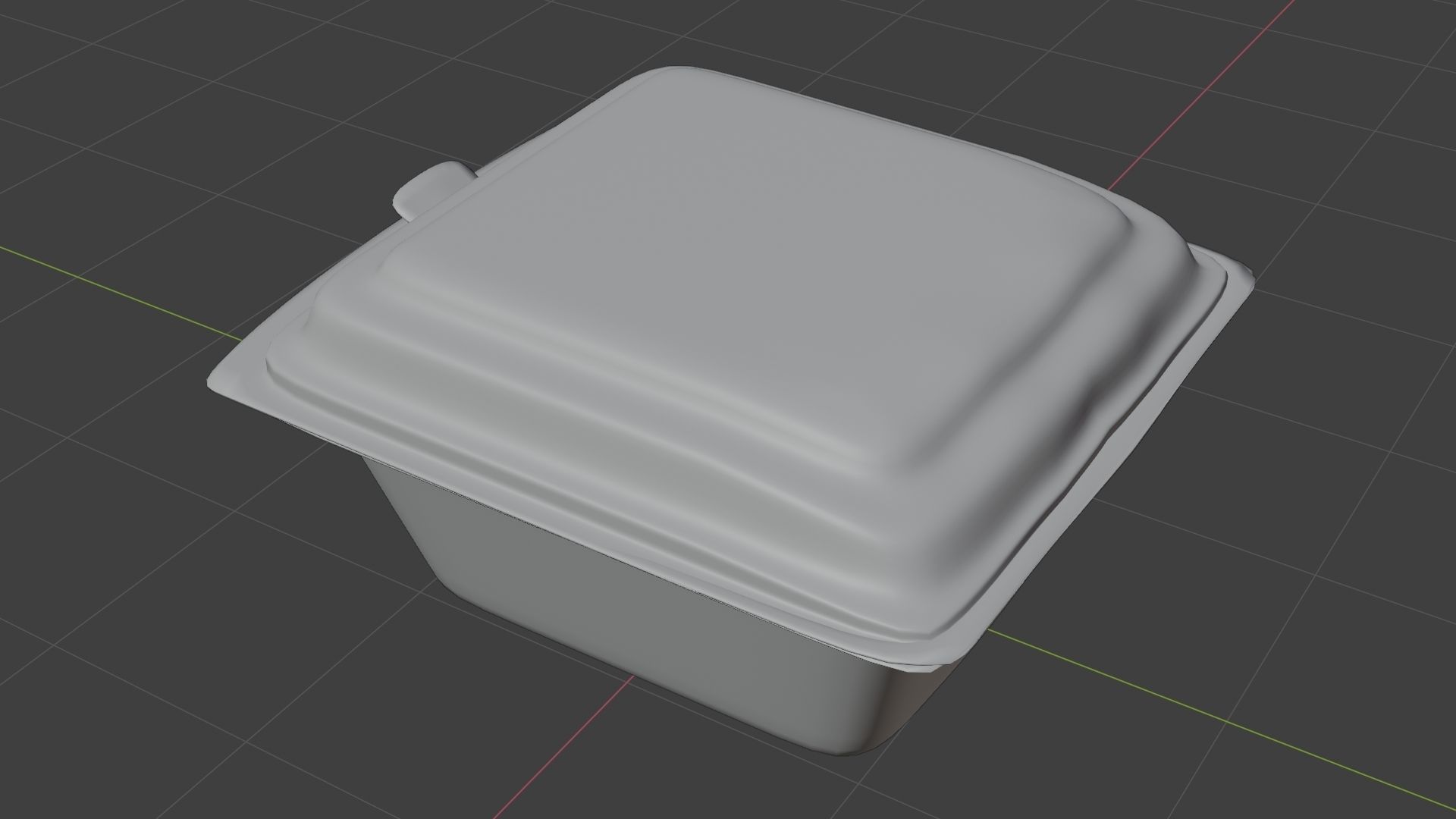 Foam food container with armature 3D model_11