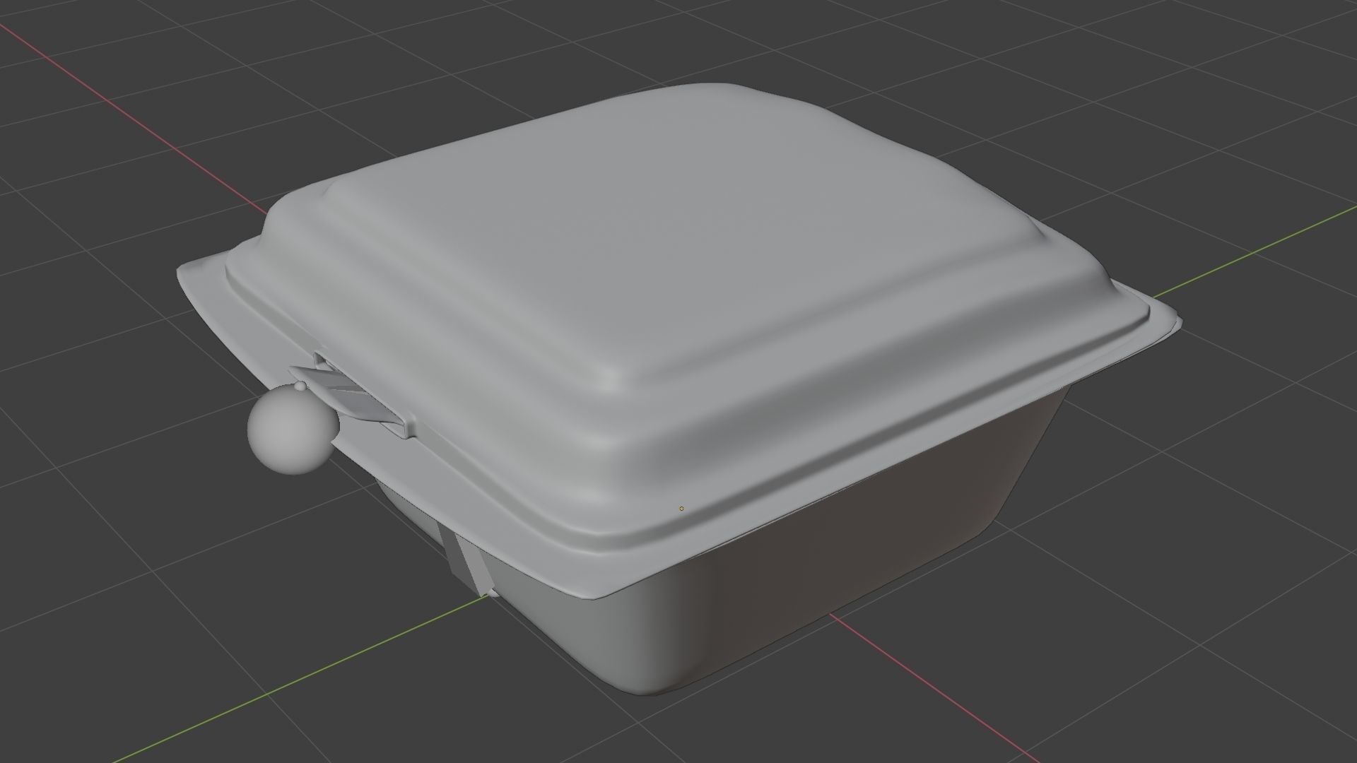 Foam food container with armature 3D model_5