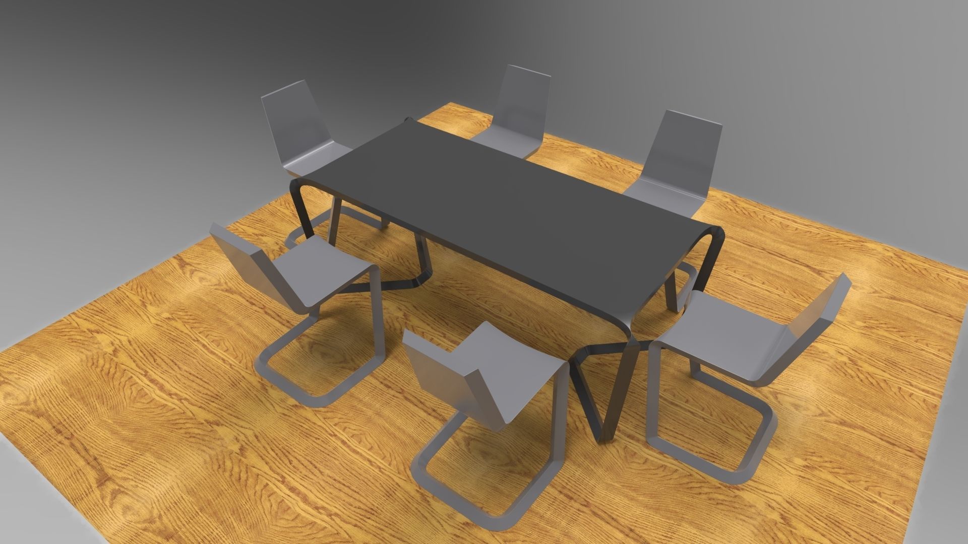 Continuity Desk and Chair 3d model 3D model_3