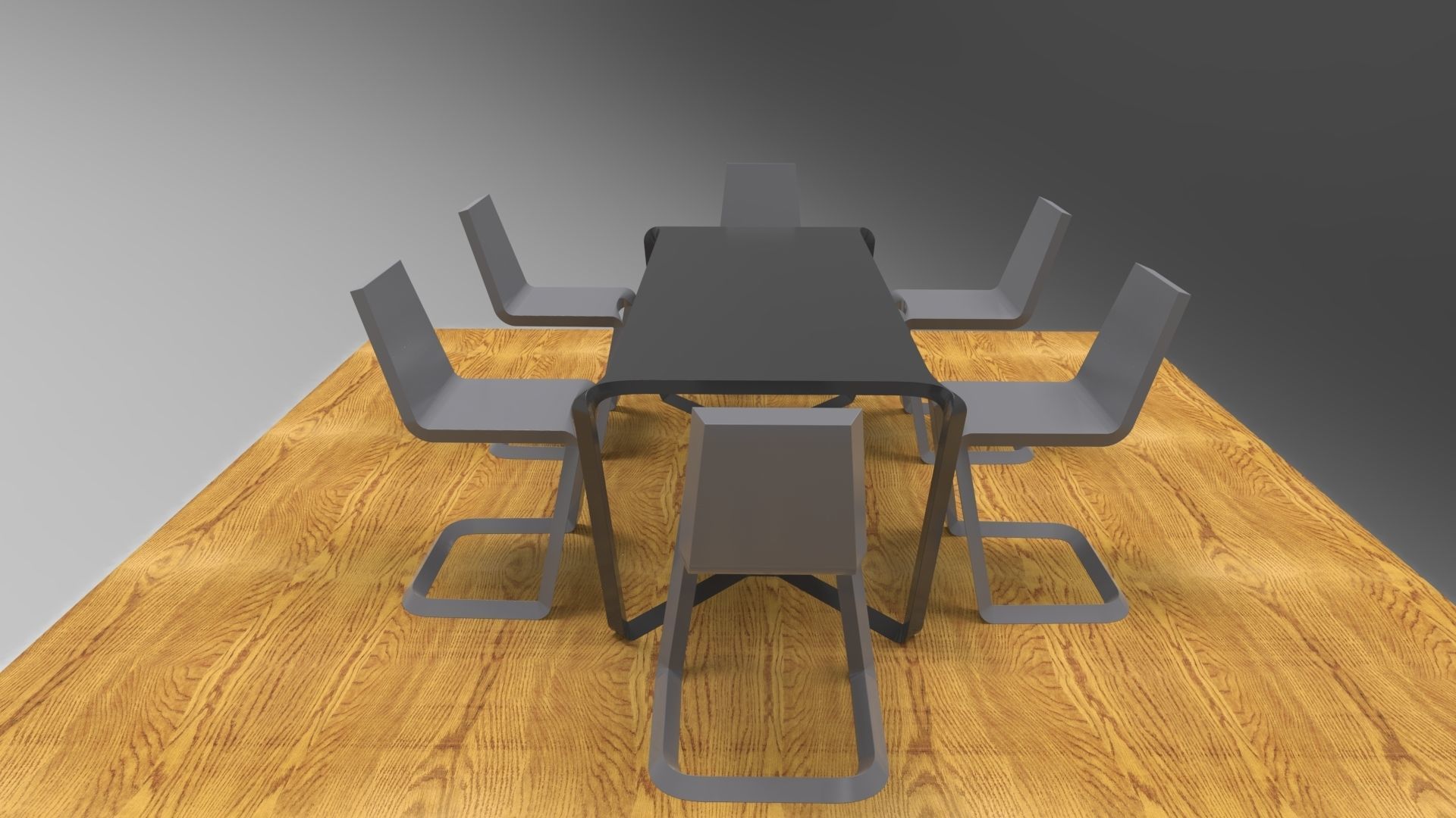 Continuity Desk and Chair 3d model 3D model_2