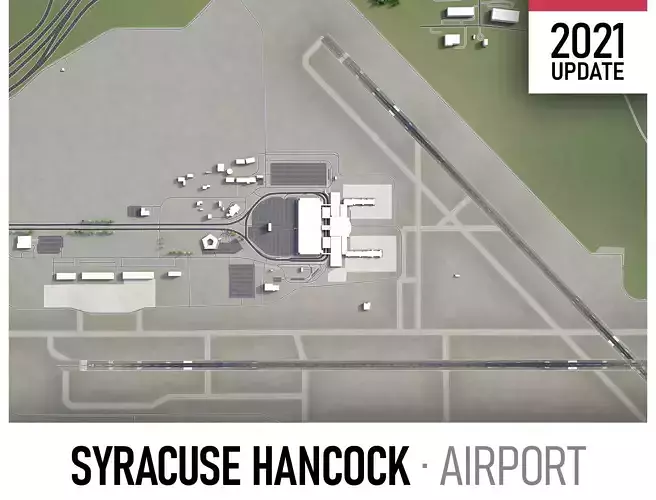 Syracuse Airport Low-poly 3D model