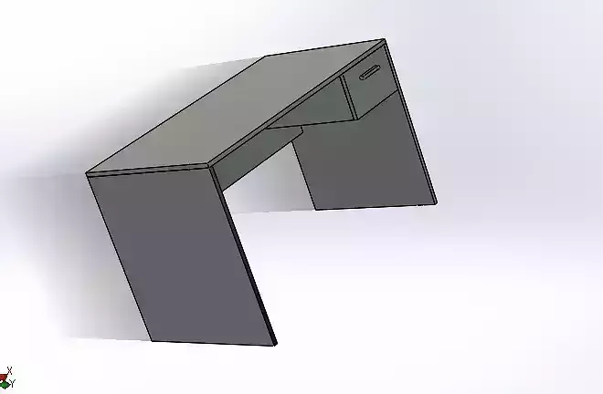 MAKTEB computer desk with drawer on side