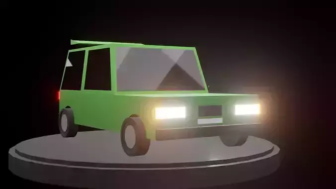 low poly car sport