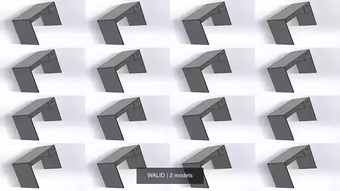 WALID computer desk with drawer on side