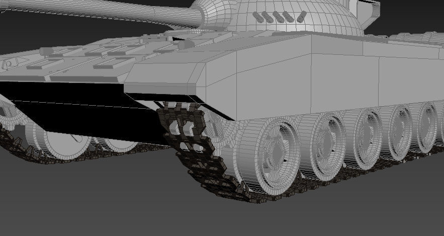 T-72 tank Low-poly 3D model_5