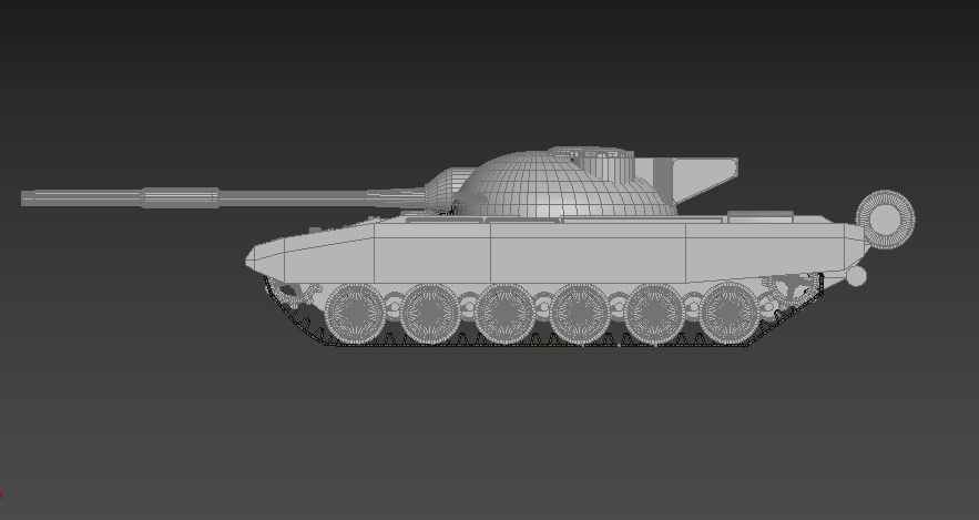 T-72 tank Low-poly 3D model_13