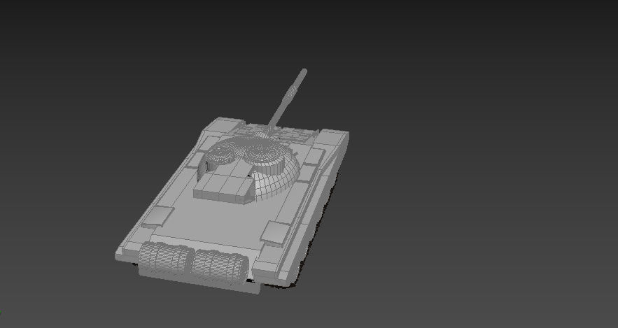 T-72 tank Low-poly 3D model_3