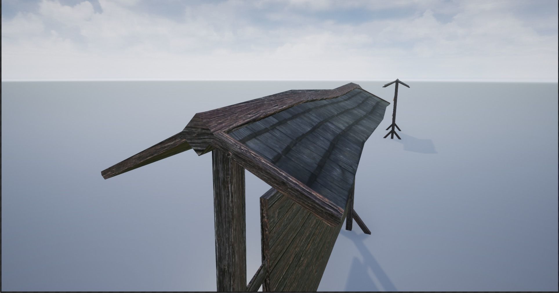 Wooden Notice Post - Notice Boards Low-poly 3D model_20