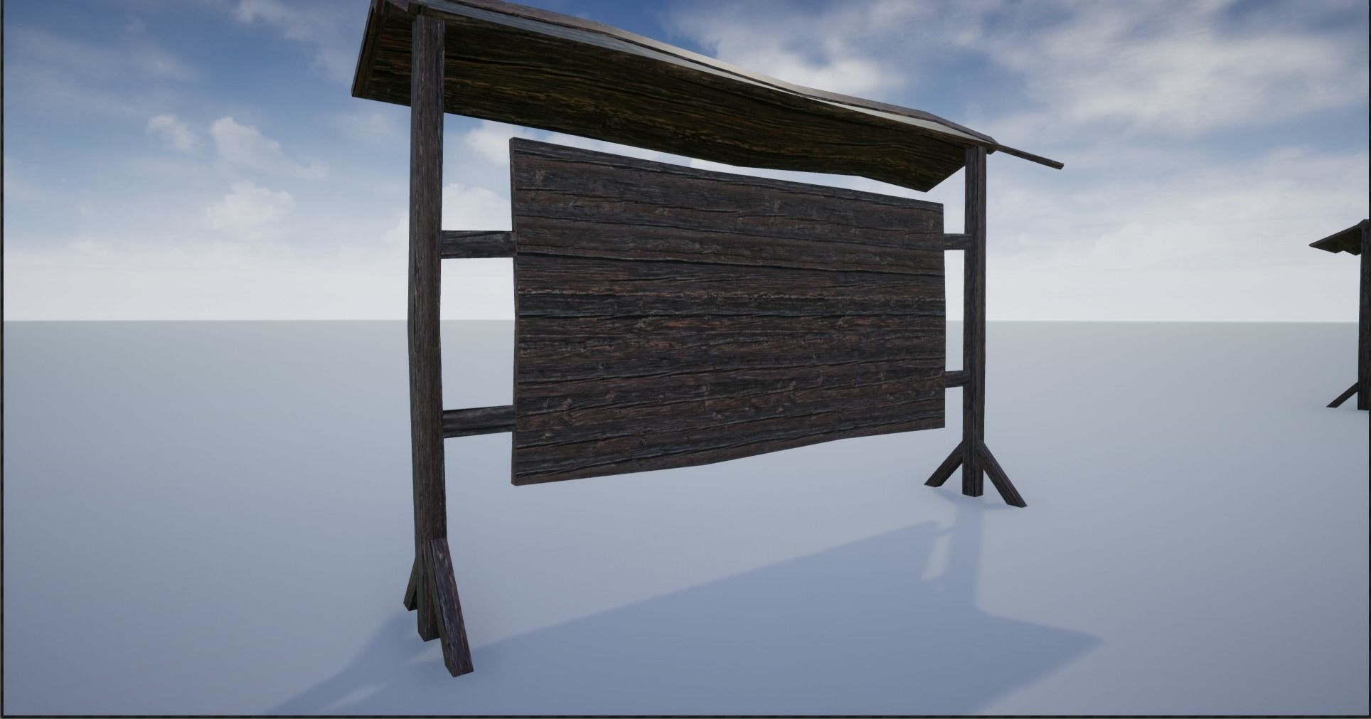Wooden Notice Post - Notice Boards Low-poly 3D model_19
