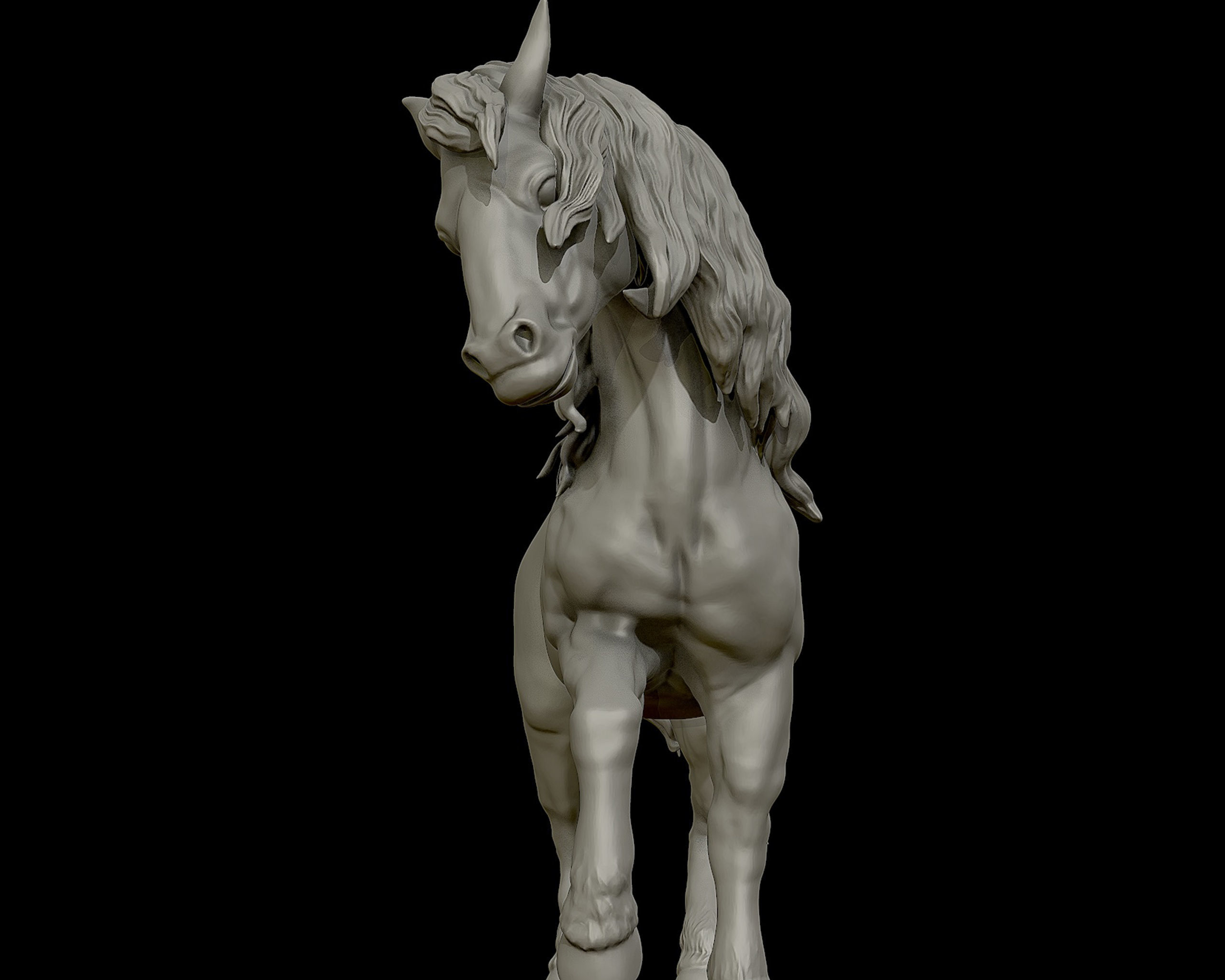 Draft horse  model 3D print model_6