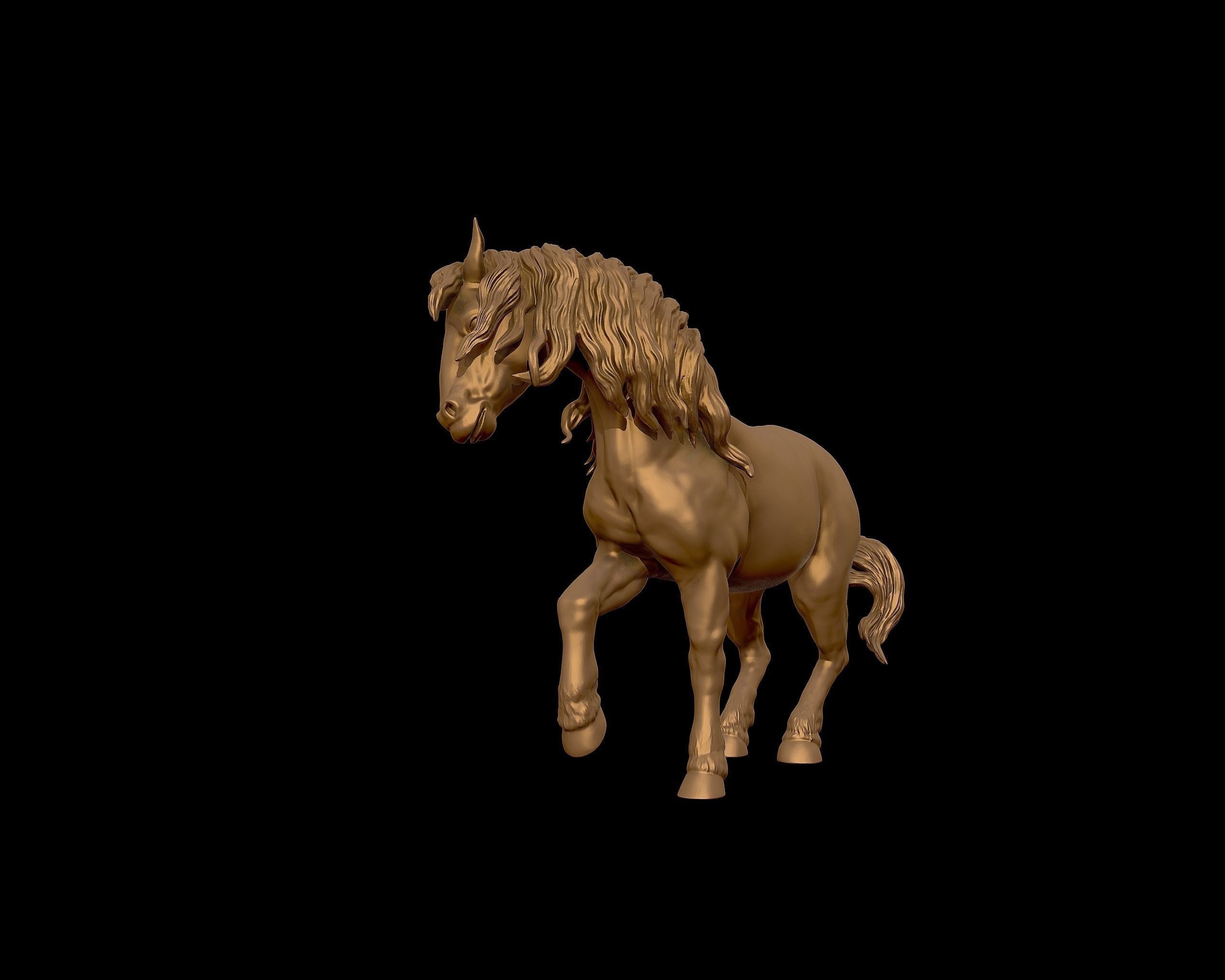 Draft horse  model 3D print model_23