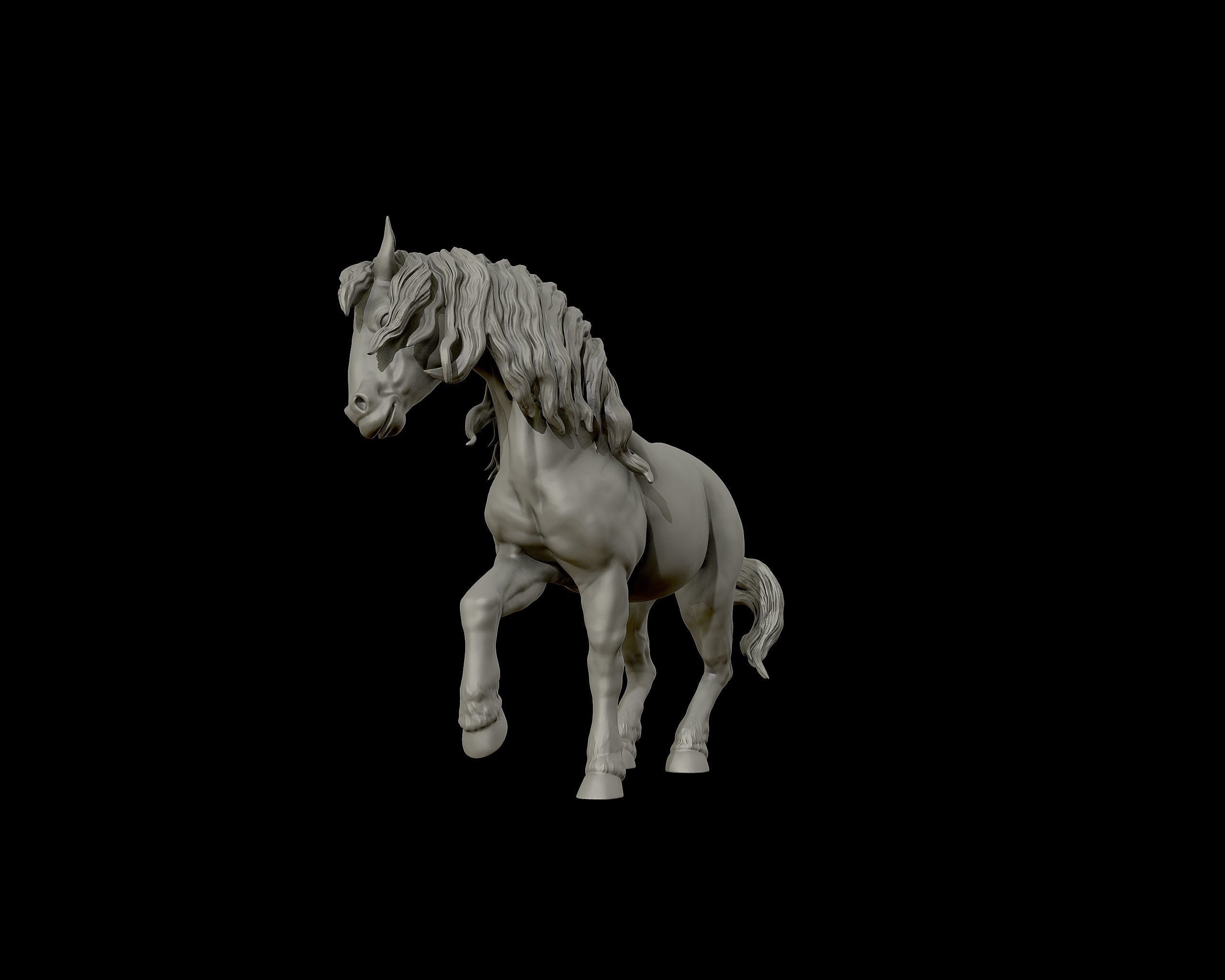 Draft horse  model 3D print model_11