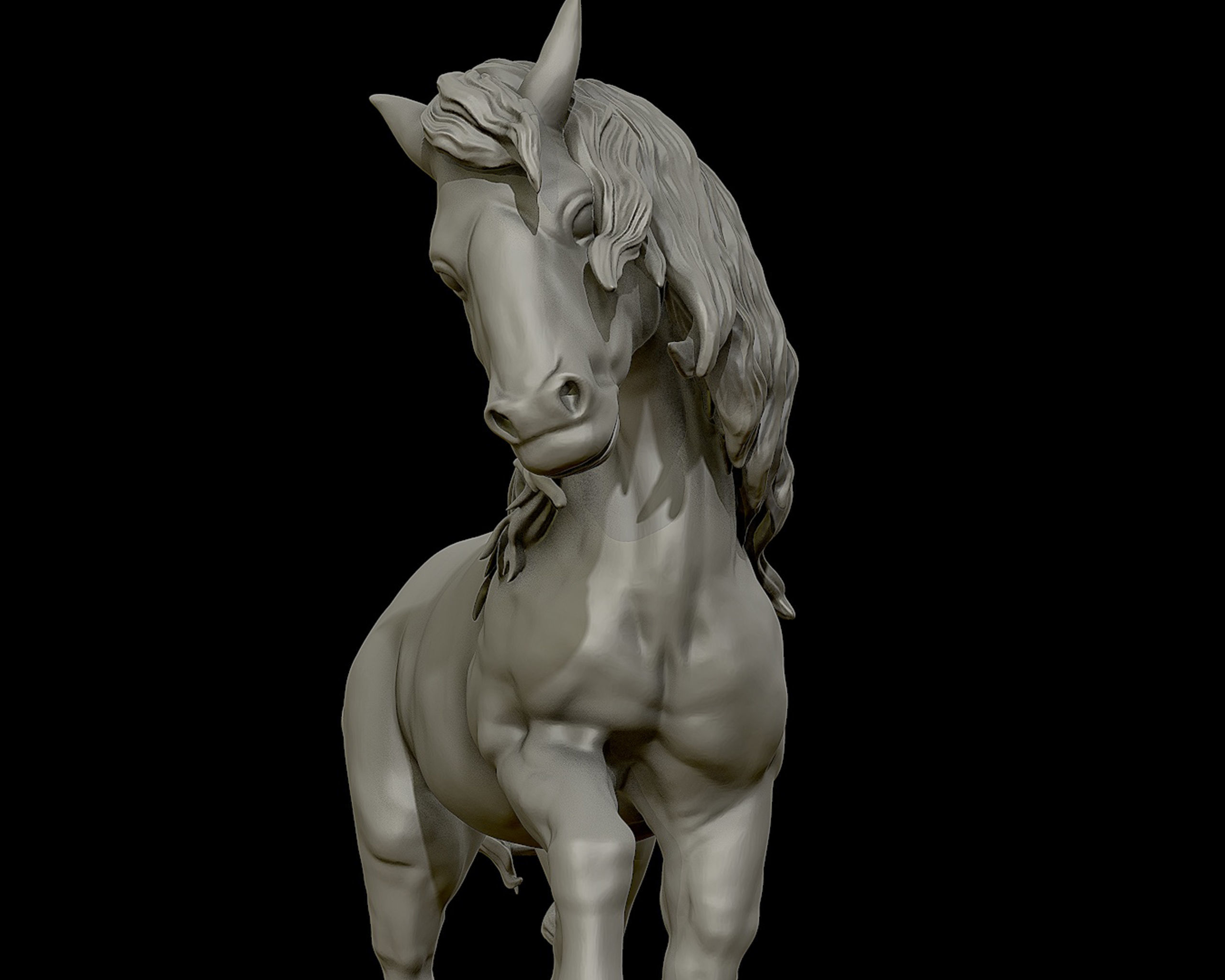 Draft horse  model 3D print model_3