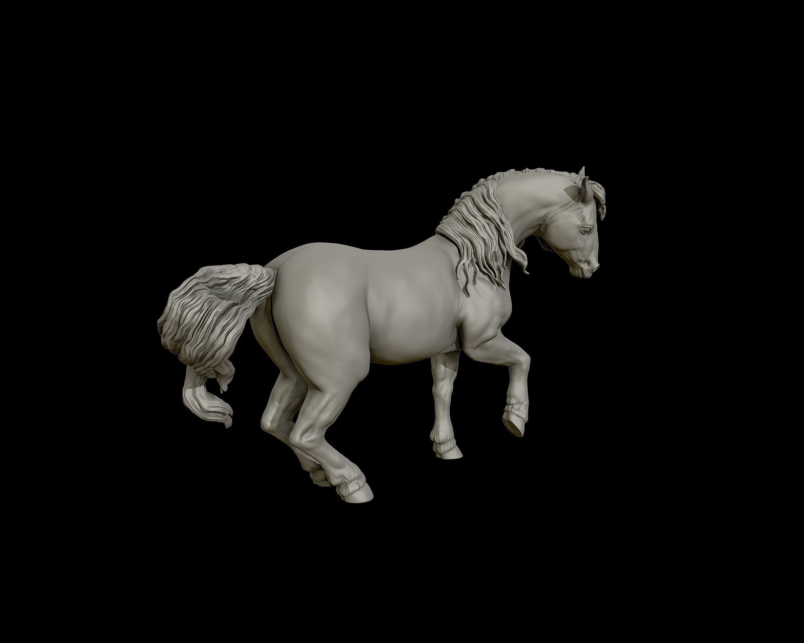 Draft horse  model 3D print model_18