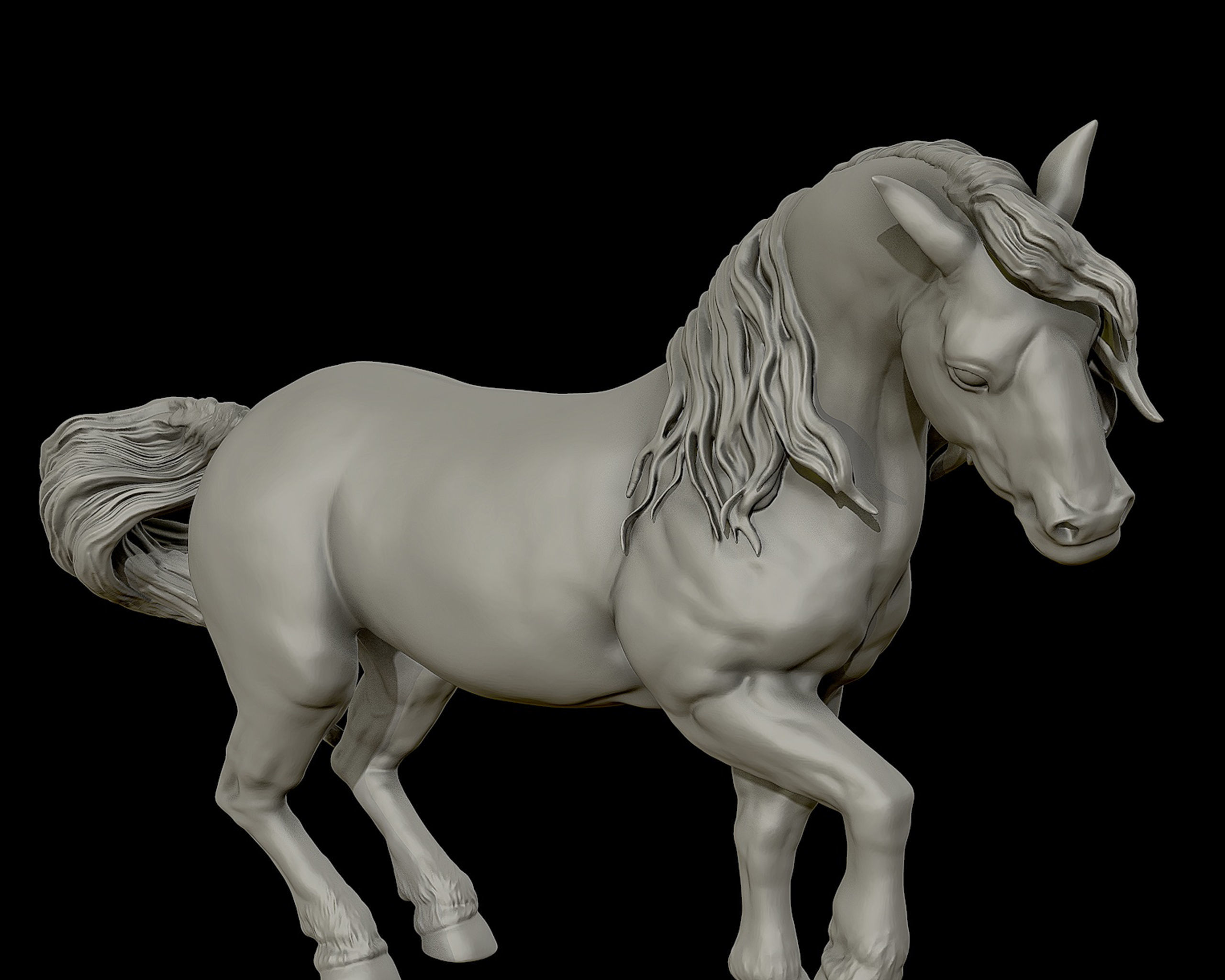 Draft horse  model 3D print model_5