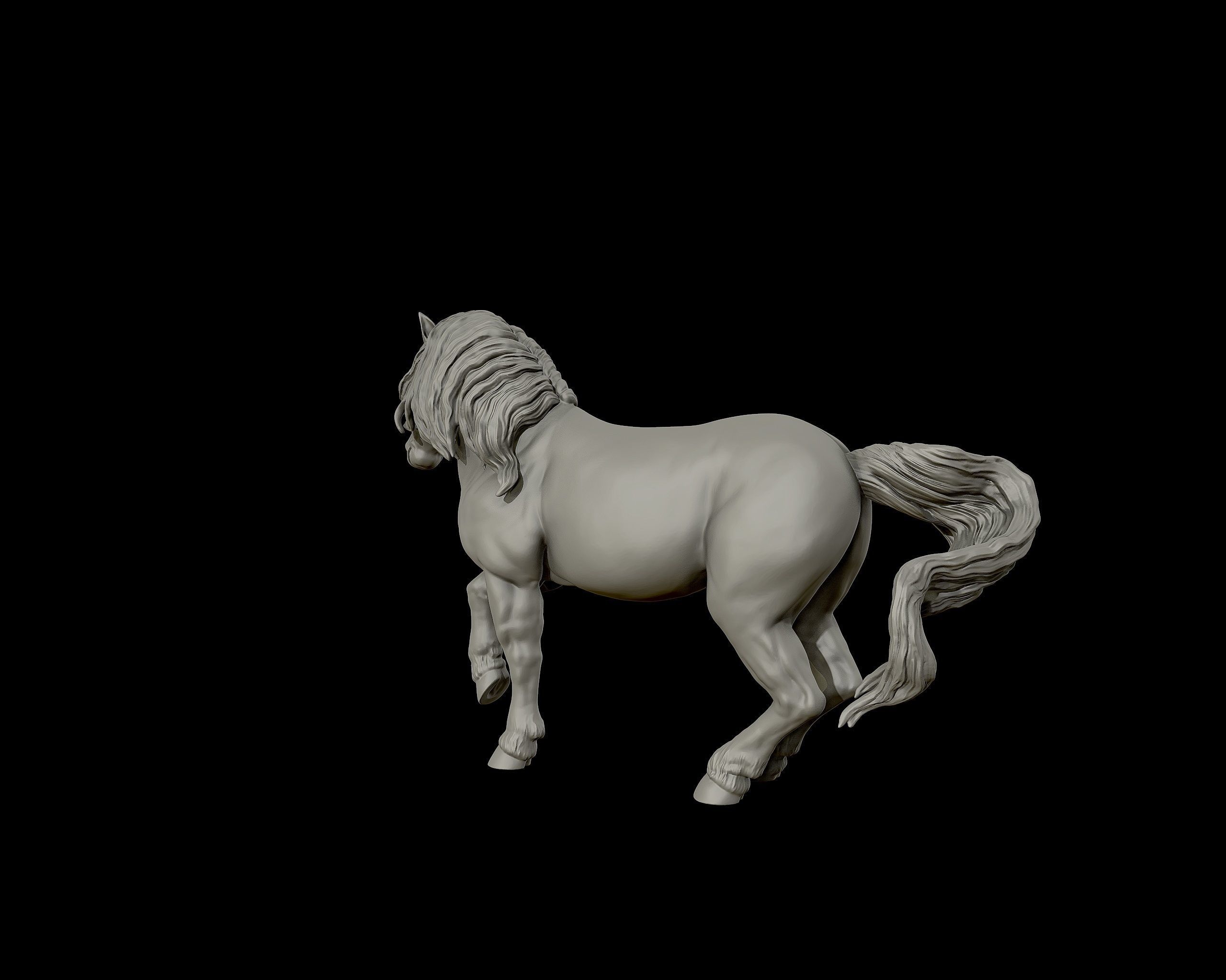 Draft horse  model 3D print model_15