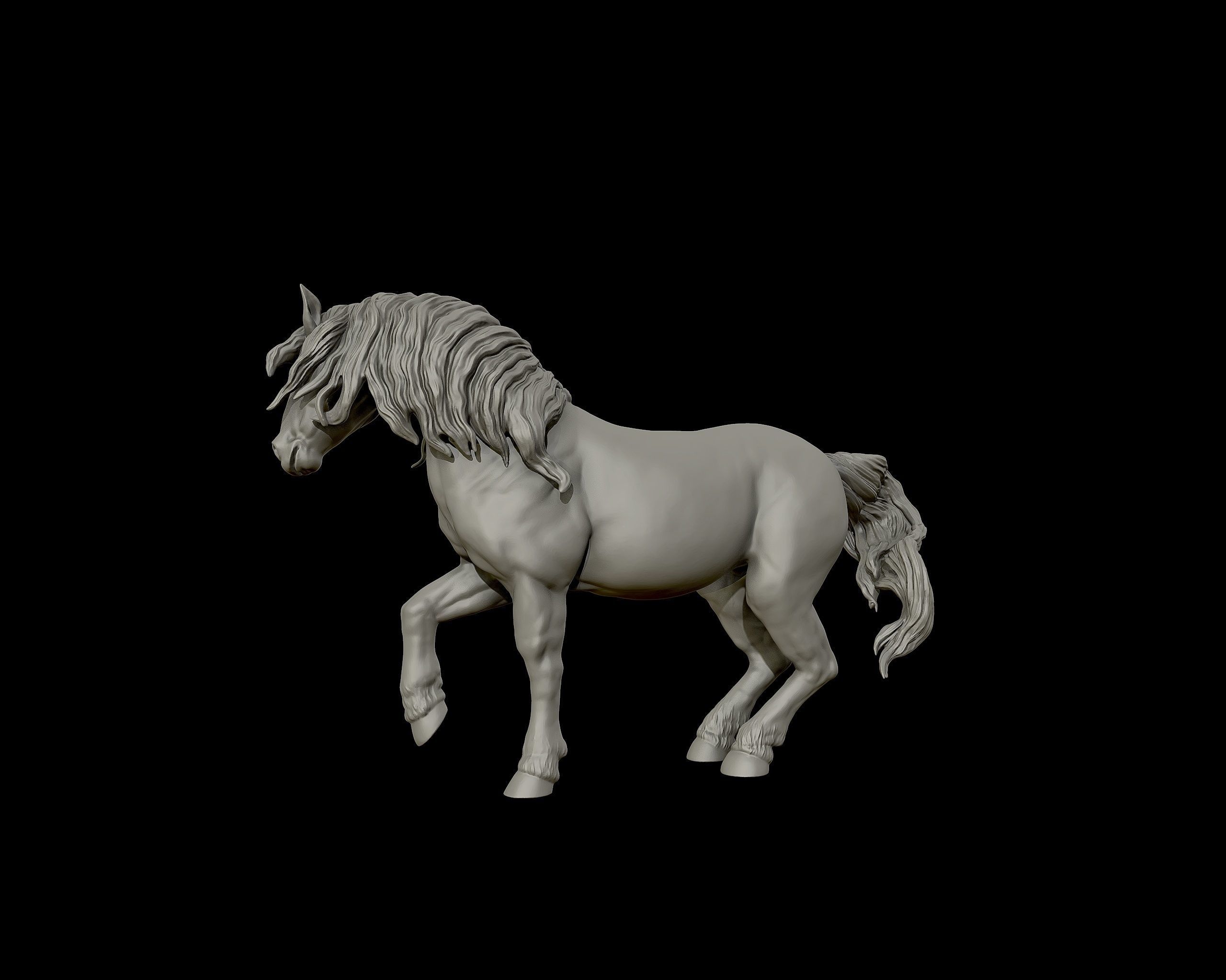 Draft horse  model 3D print model_13