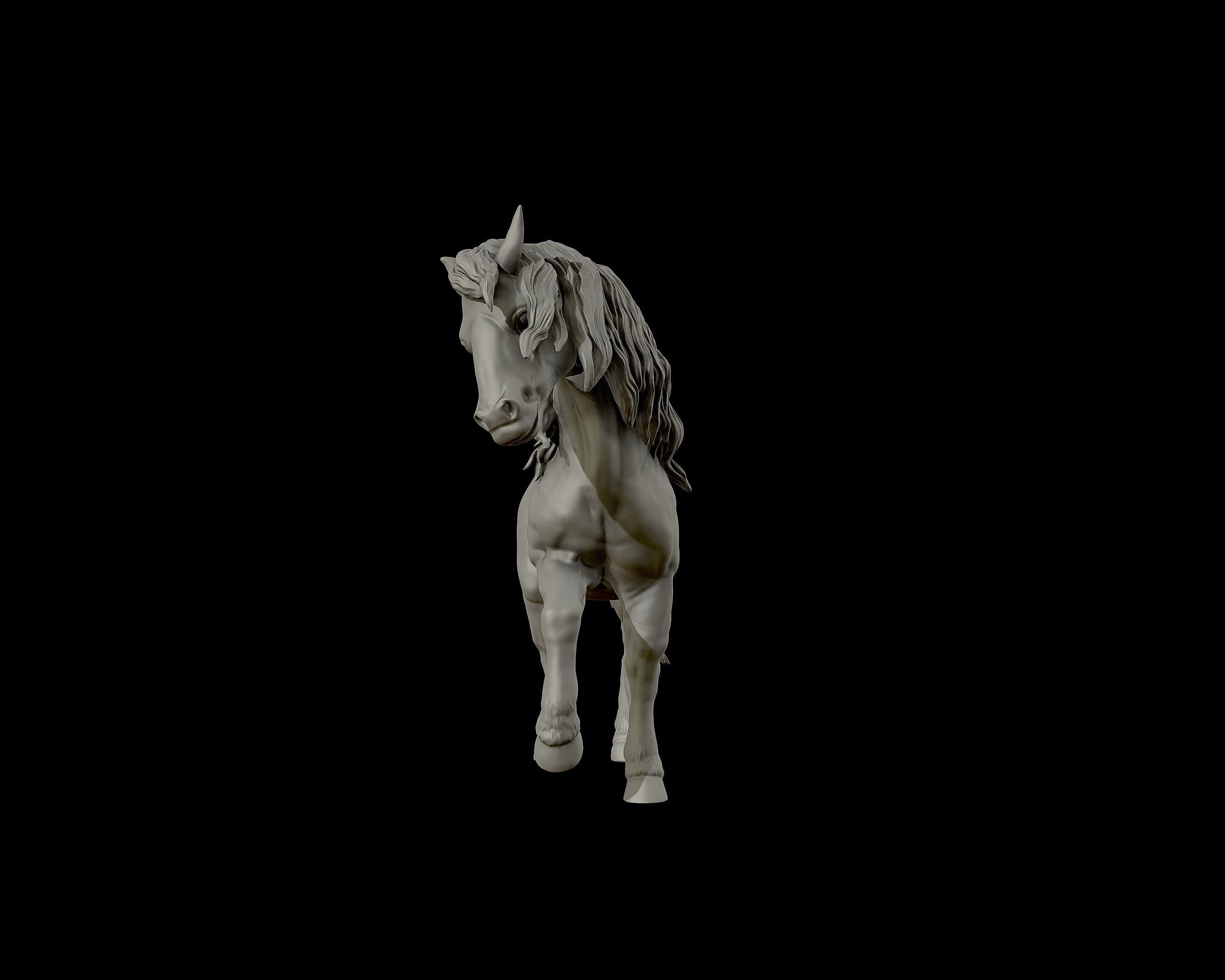 Draft horse  model 3D print model_10