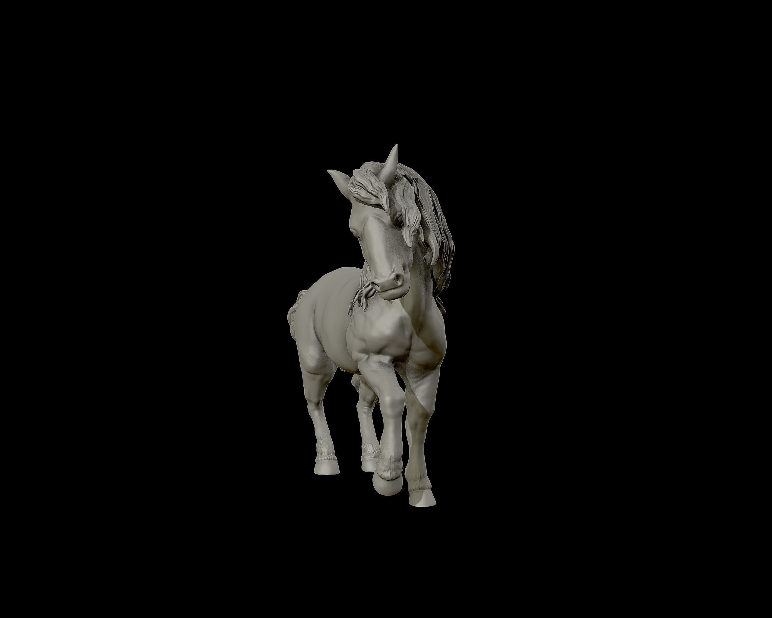 Draft horse  model 3D print model_9