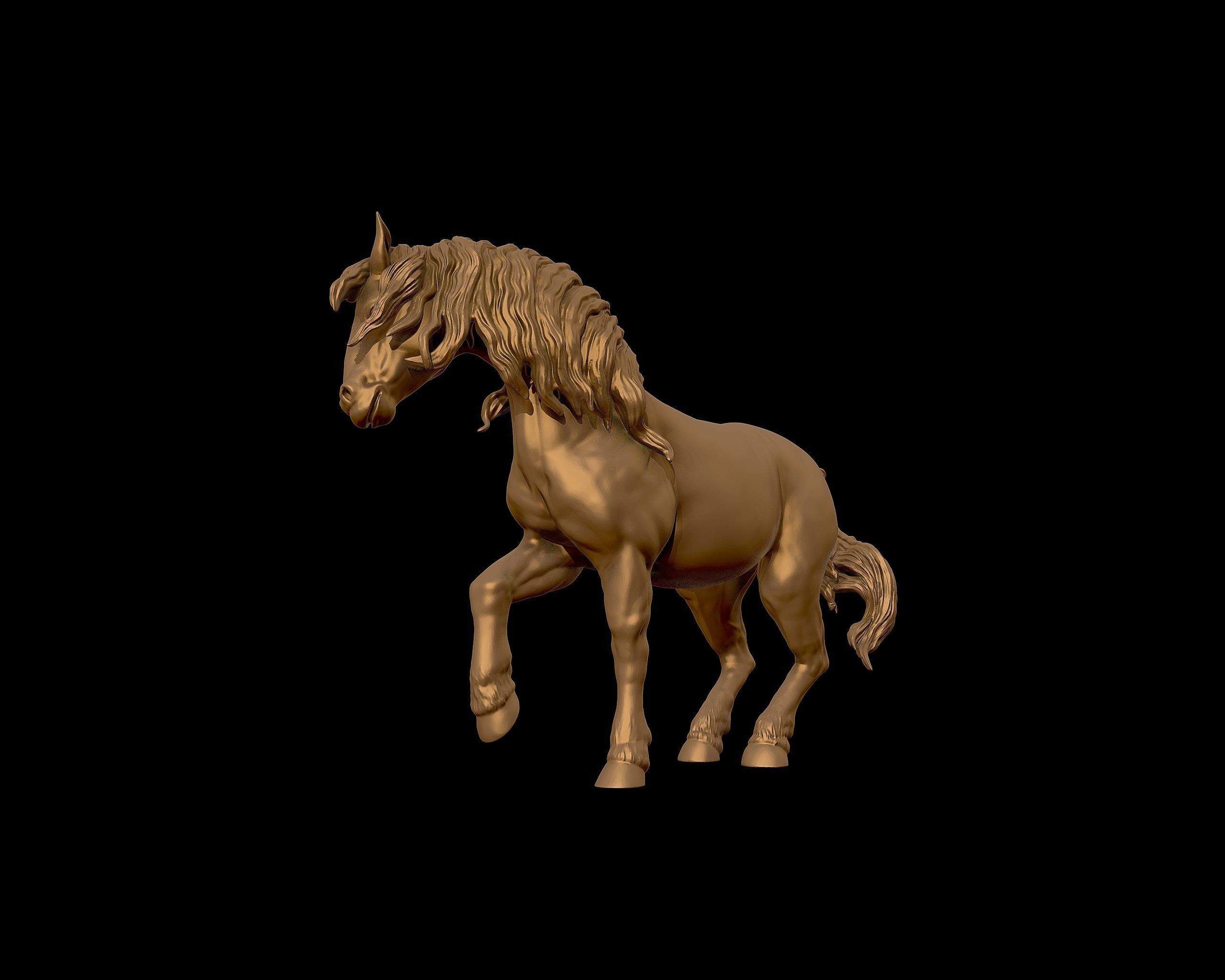 Draft horse  model 3D print model_24
