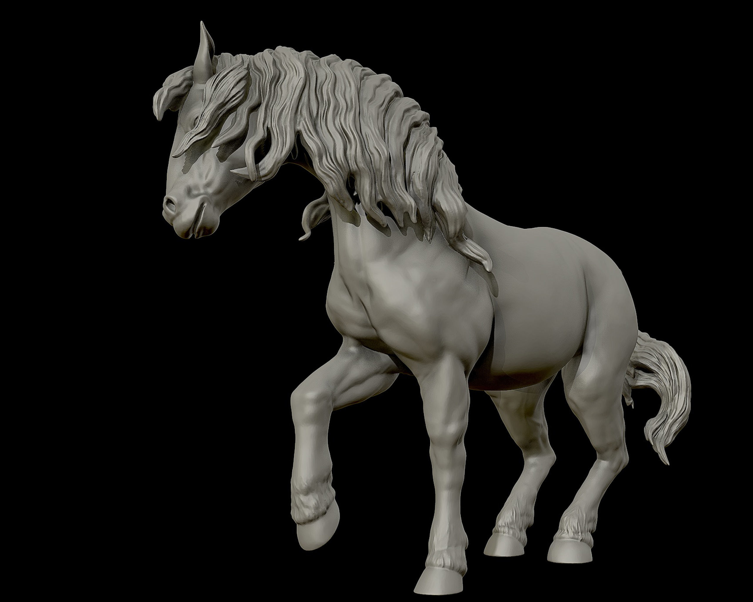 Draft horse  model 3D print model_2
