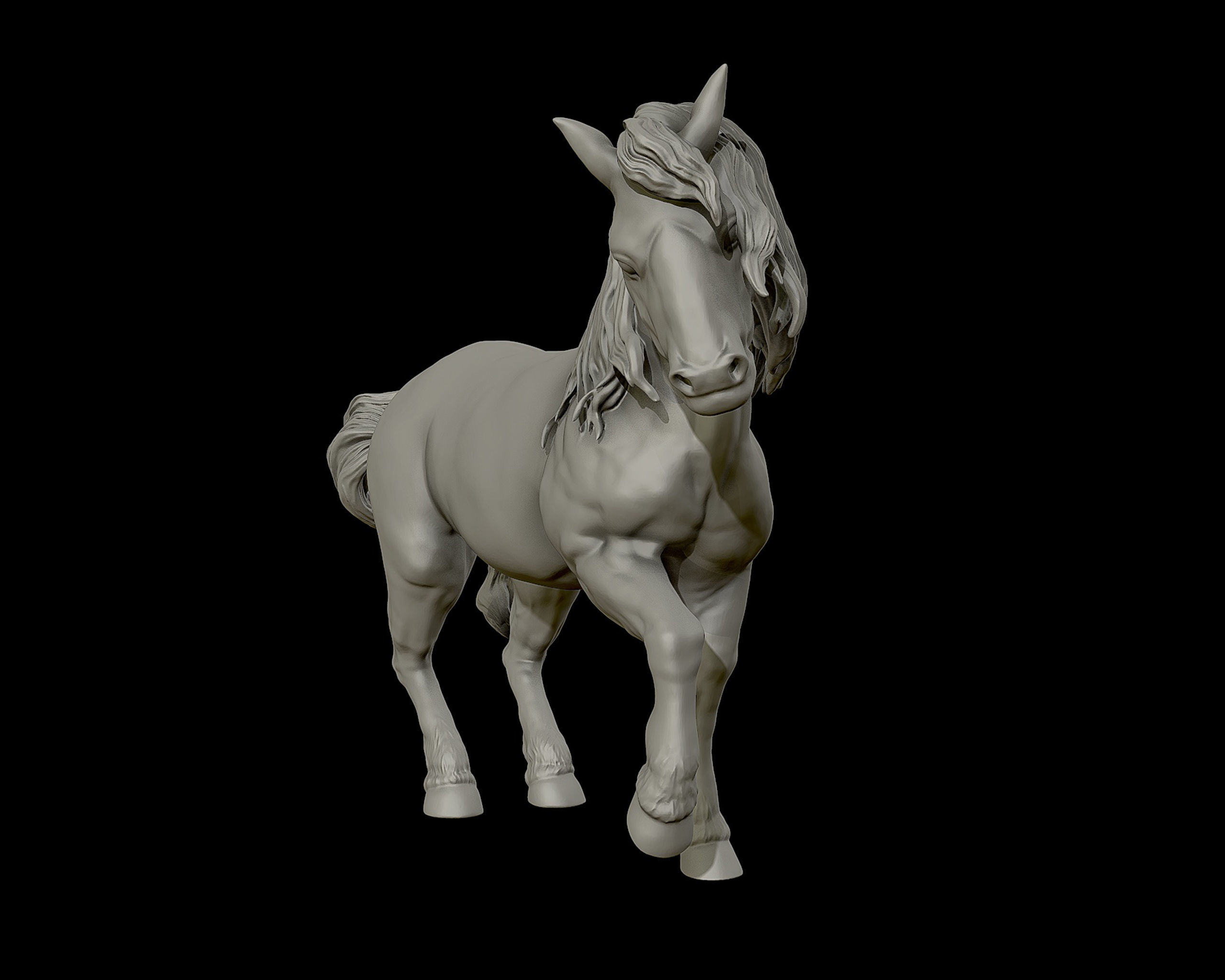 Draft horse  model 3D print model_8