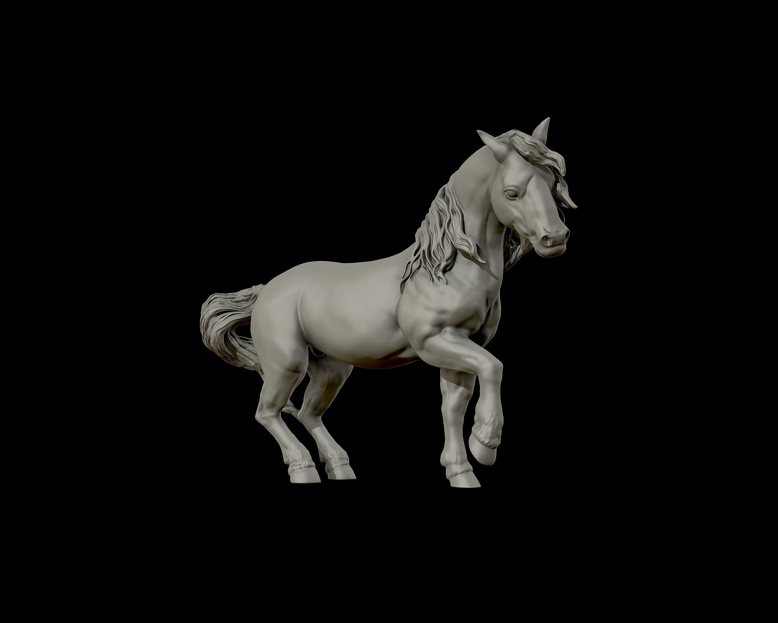 Draft horse  model 3D print model_21
