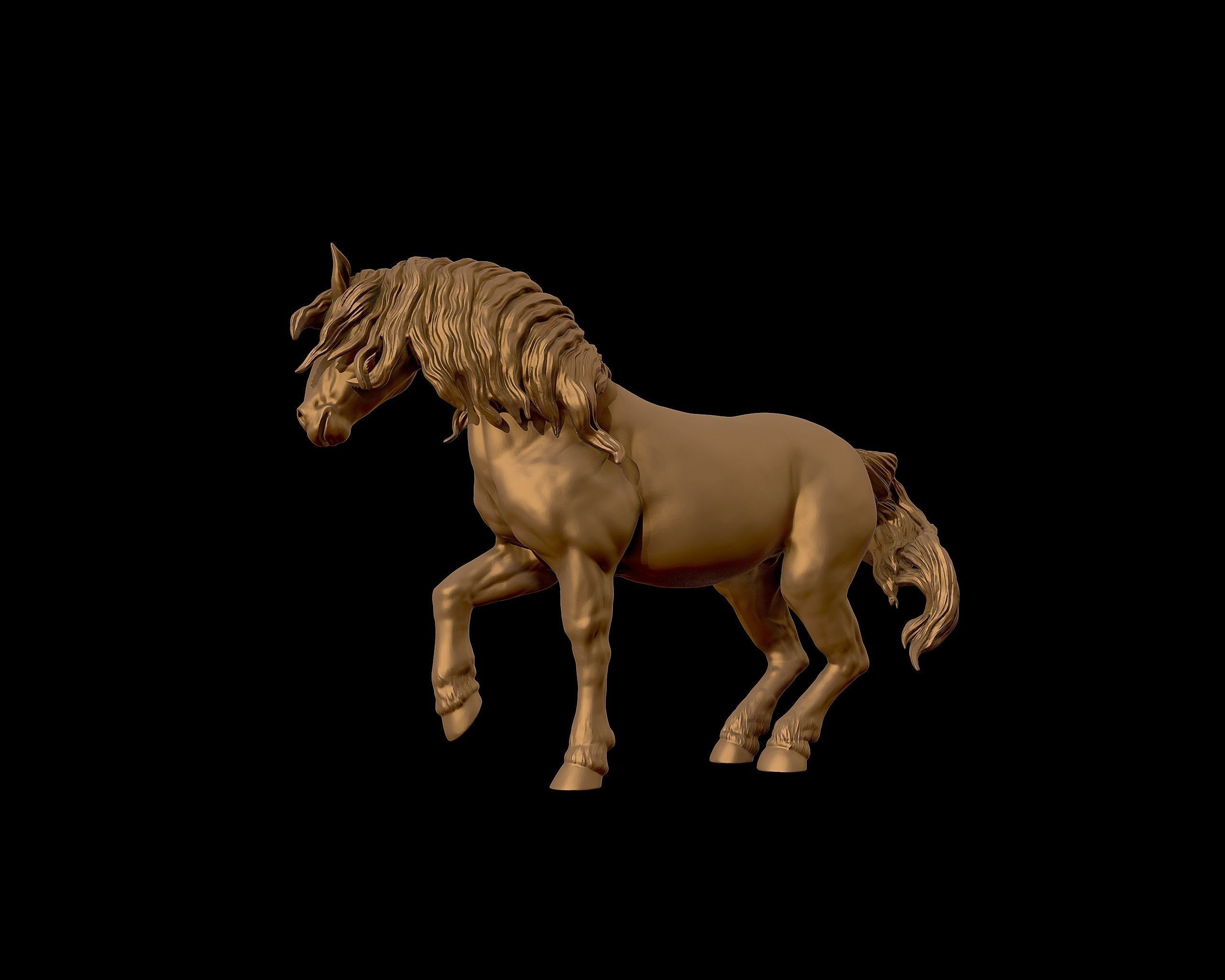 Draft horse  model 3D print model_25