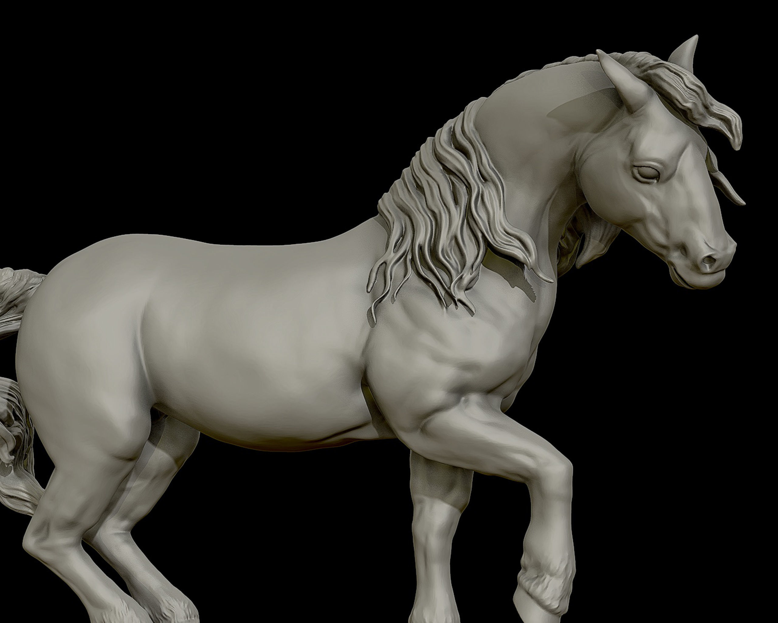 Draft horse  model 3D print model_4