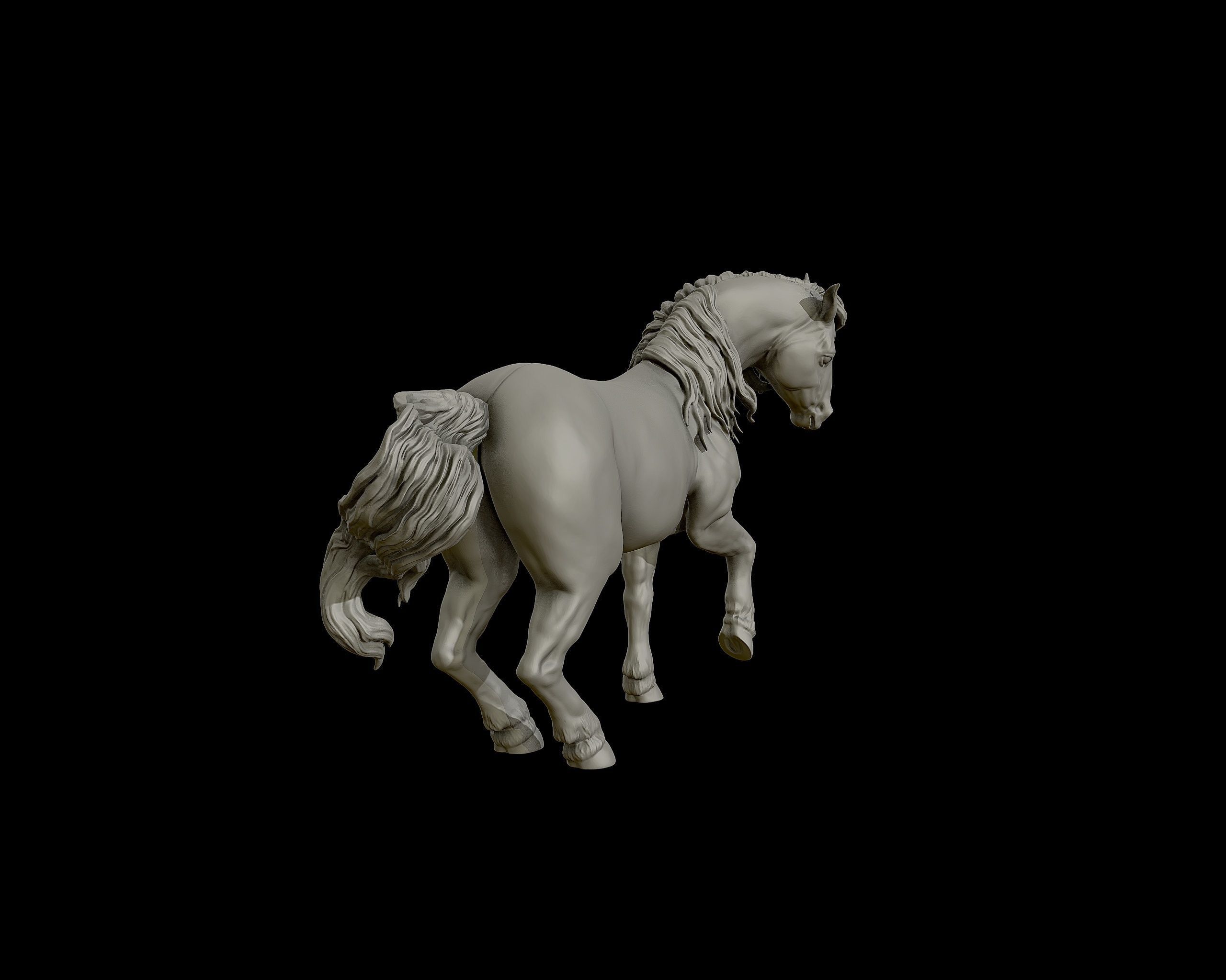 Draft horse  model 3D print model_17