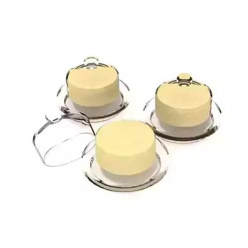 Glass Covered Cheese Dish