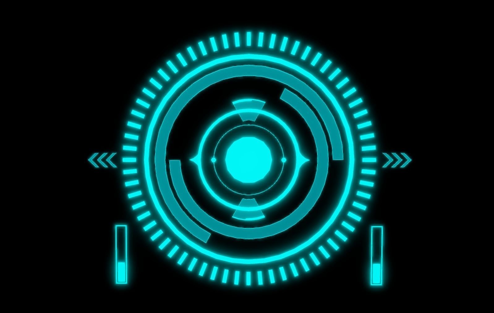 Sci-fi HUD Screen Animated Low-poly 3D model_11