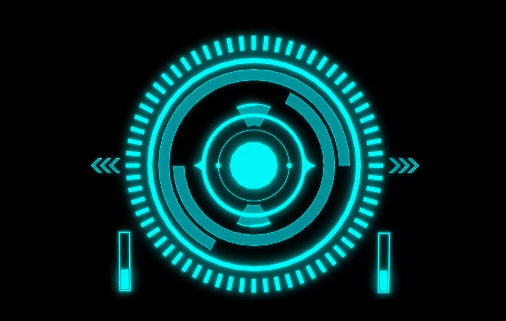 Sci-fi HUD Screen Animated Low-poly 3D model_0