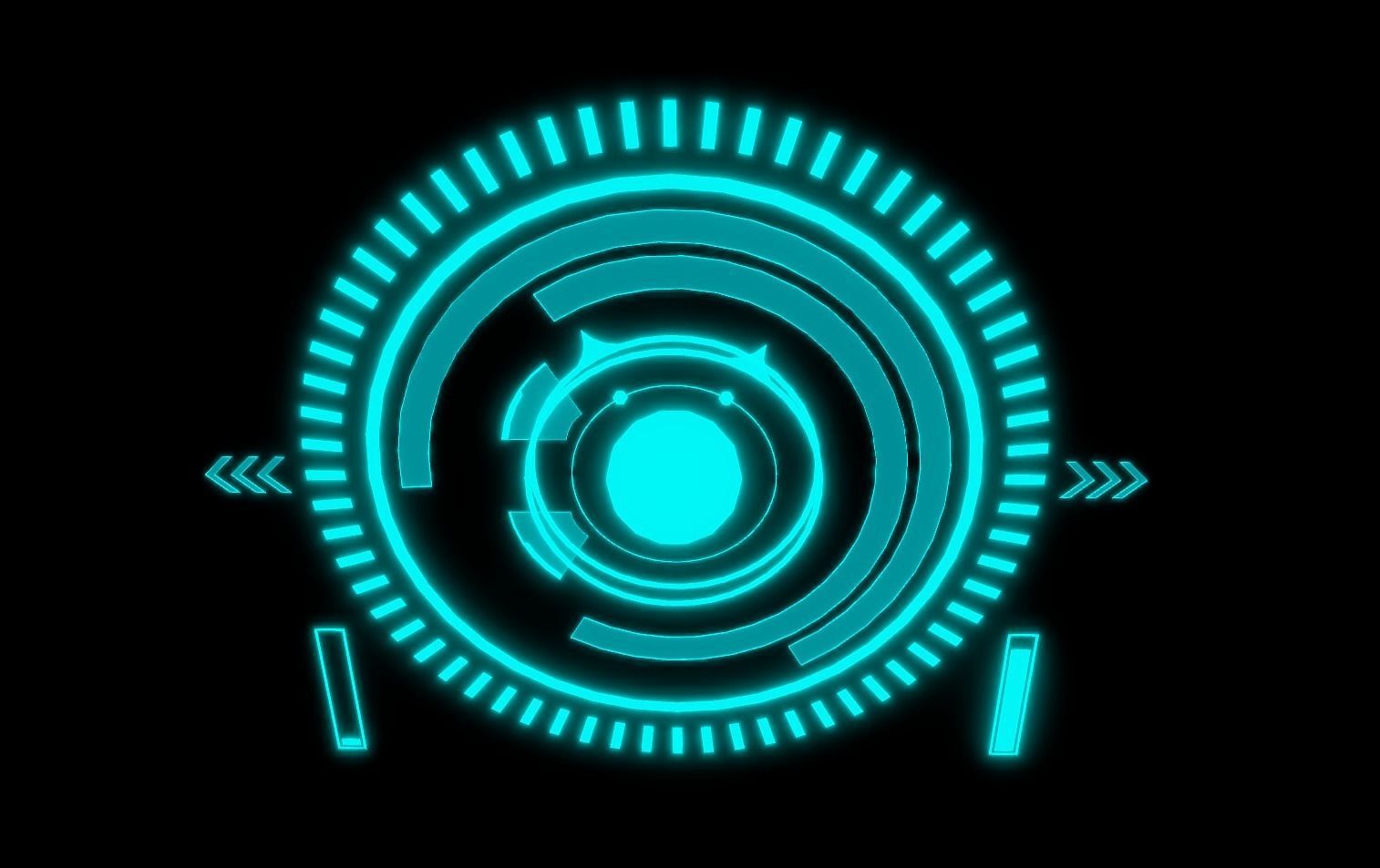 Sci-fi HUD Screen Animated Low-poly 3D model_7