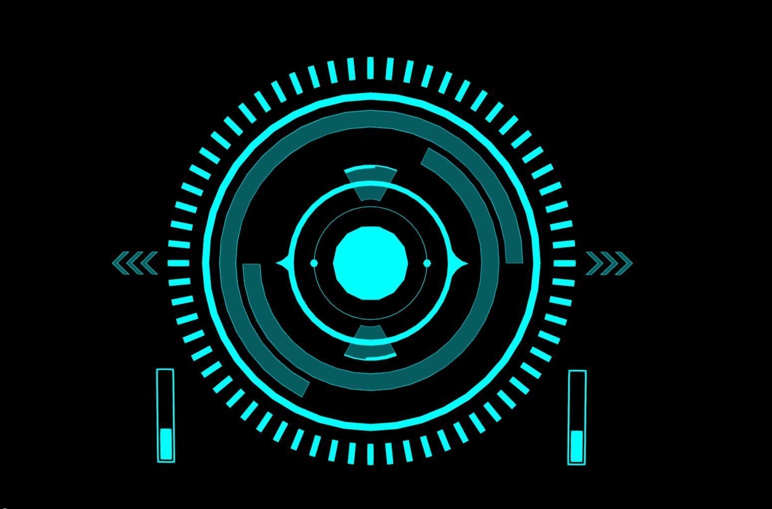 Sci-fi HUD Screen Animated Low-poly 3D model_10