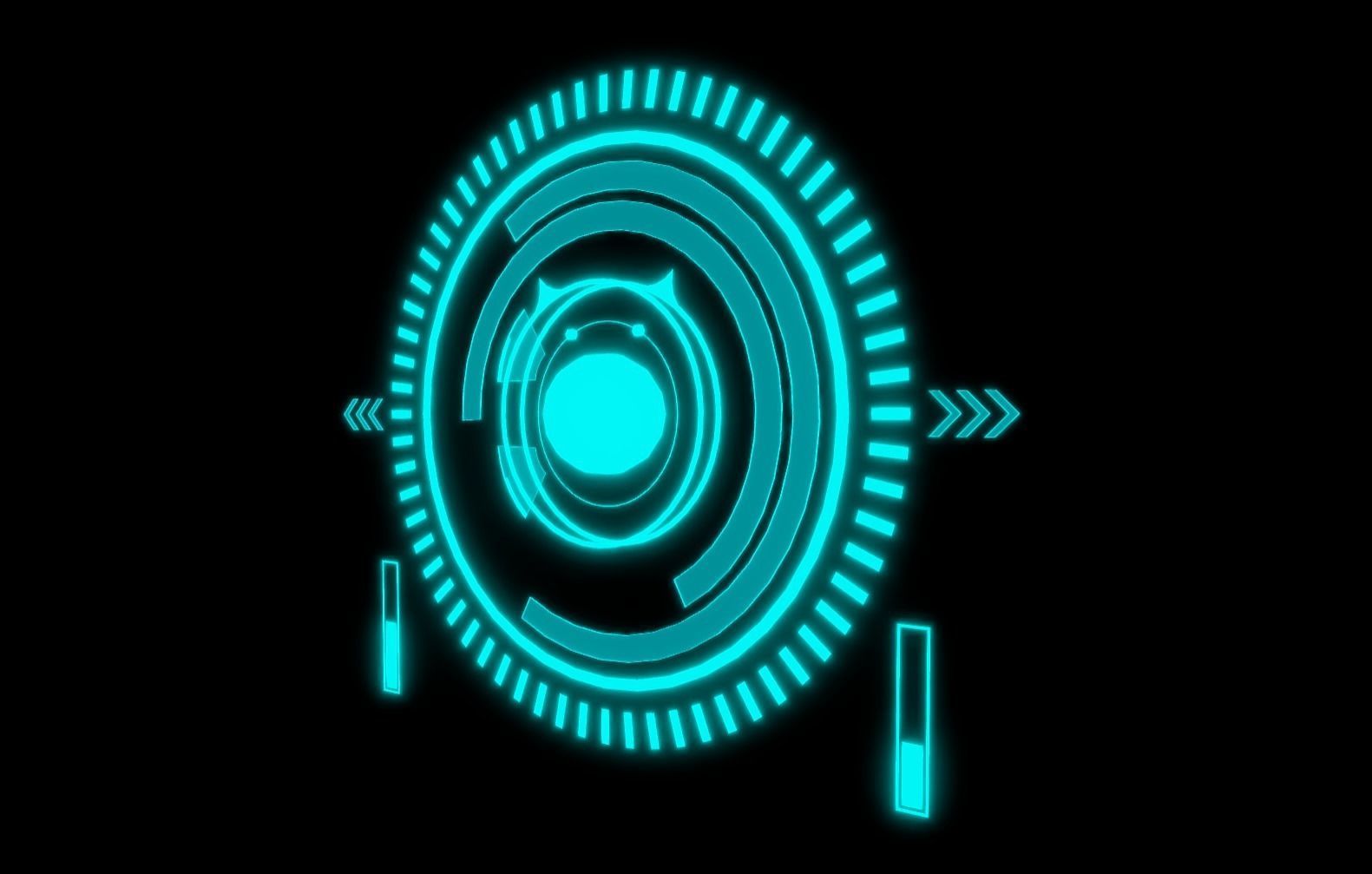 Sci-fi HUD Screen Animated Low-poly 3D model_8