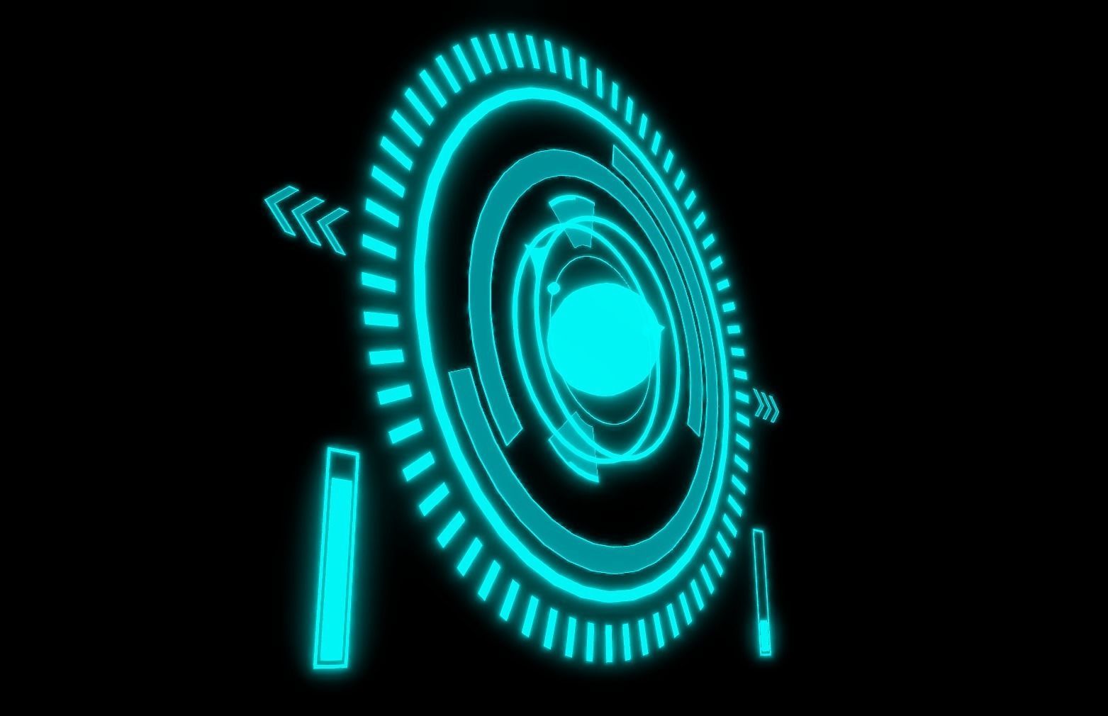 Sci-fi HUD Screen Animated Low-poly 3D model_6