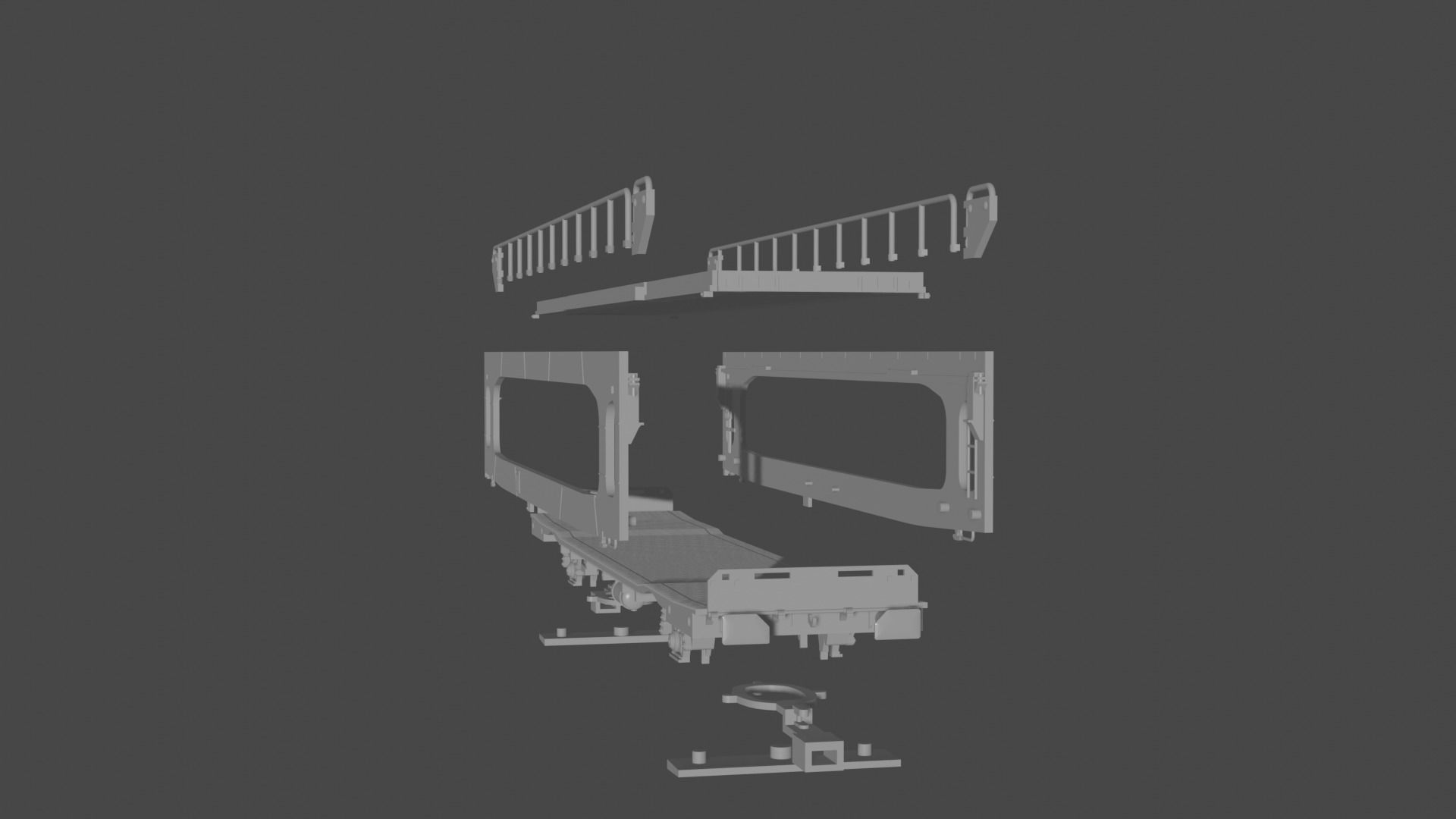H0 1-87 scale TA 260 car carrying wagon 3D print model_7