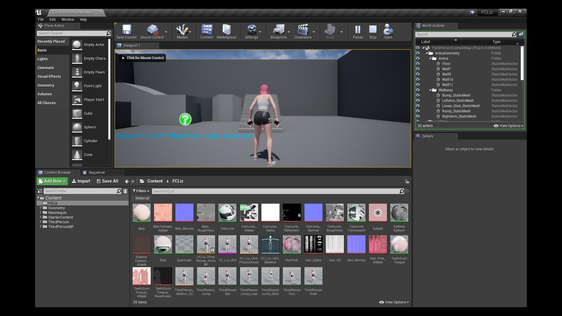 Liz - Female Character Base Mesh Version 1 Low-poly 3D model_25