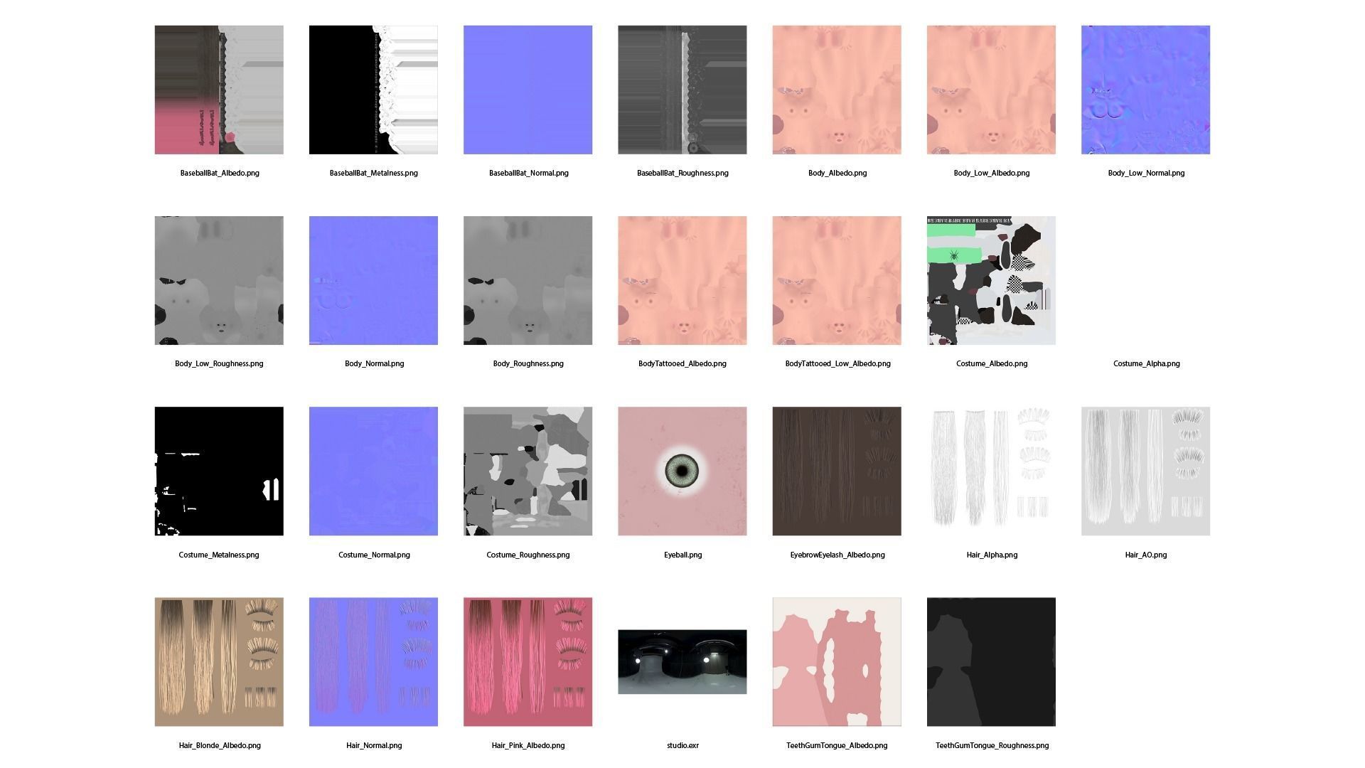 Liz - Female Character Base Mesh Version 1 Low-poly 3D model_22