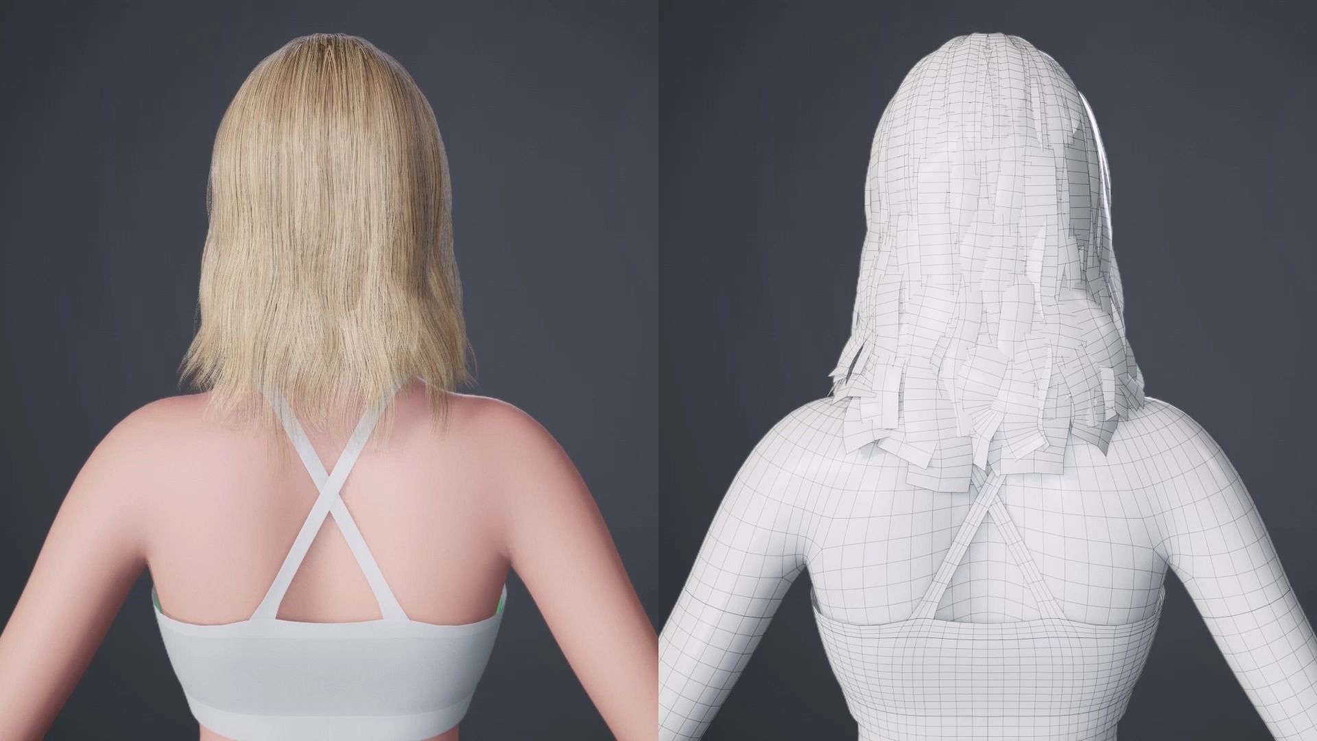 Liz - Female Character Base Mesh Version 1 Low-poly 3D model_9