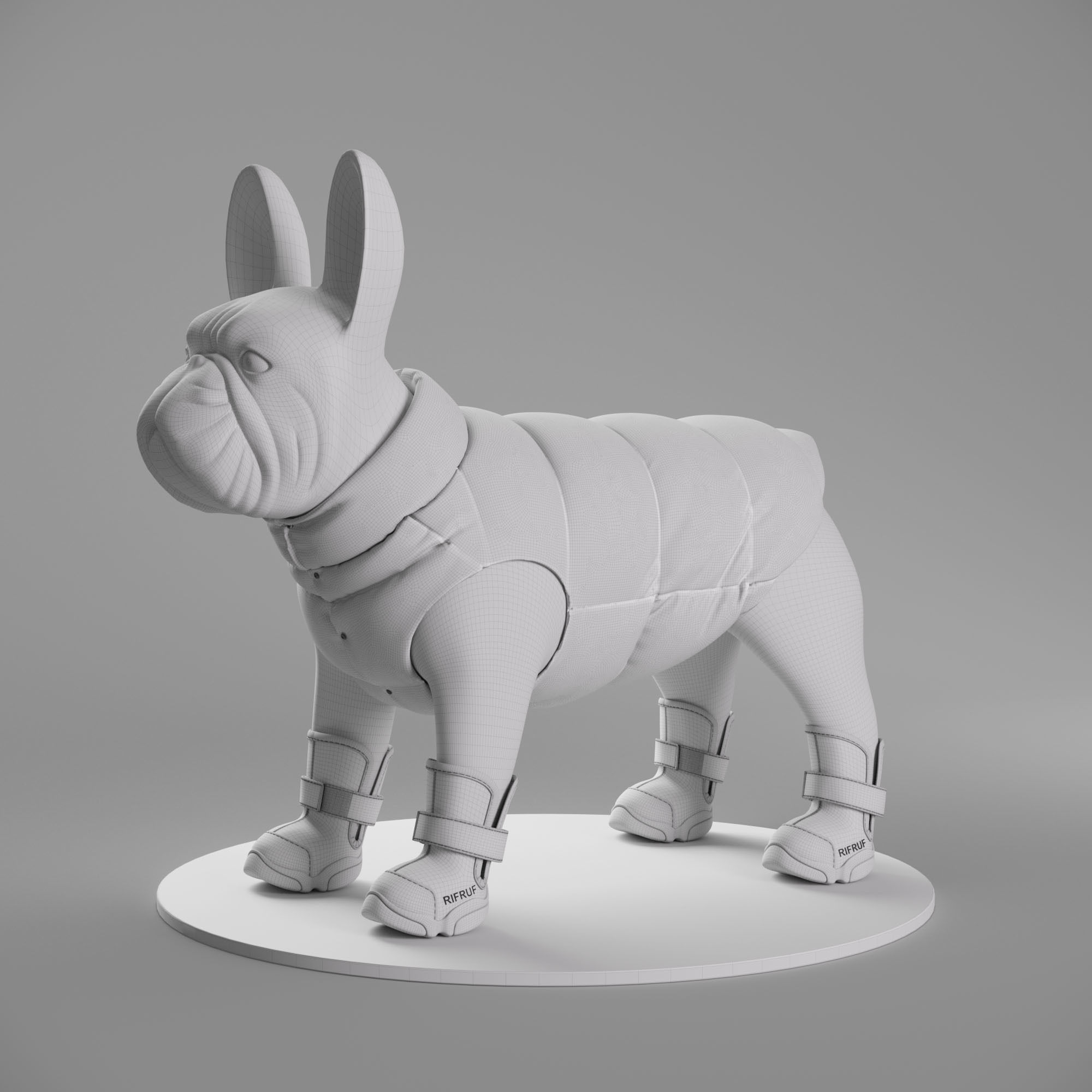 Mondog pet outfitters poldo dog couture with Rifruf Caesar 3D model_1